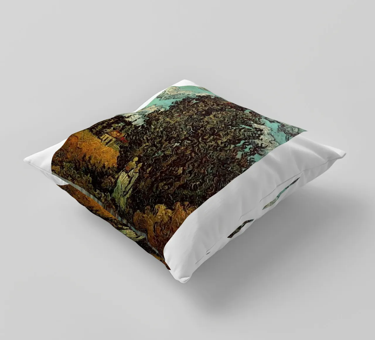 two figures under the fir tree decorative cushion by cloud shop