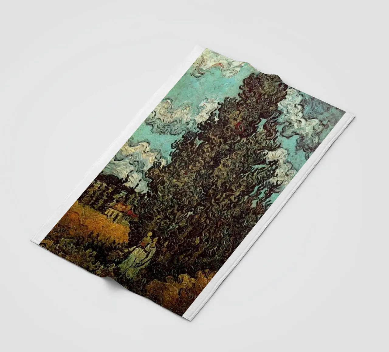 two figures under the fir tree fleece blanket by cloud shop