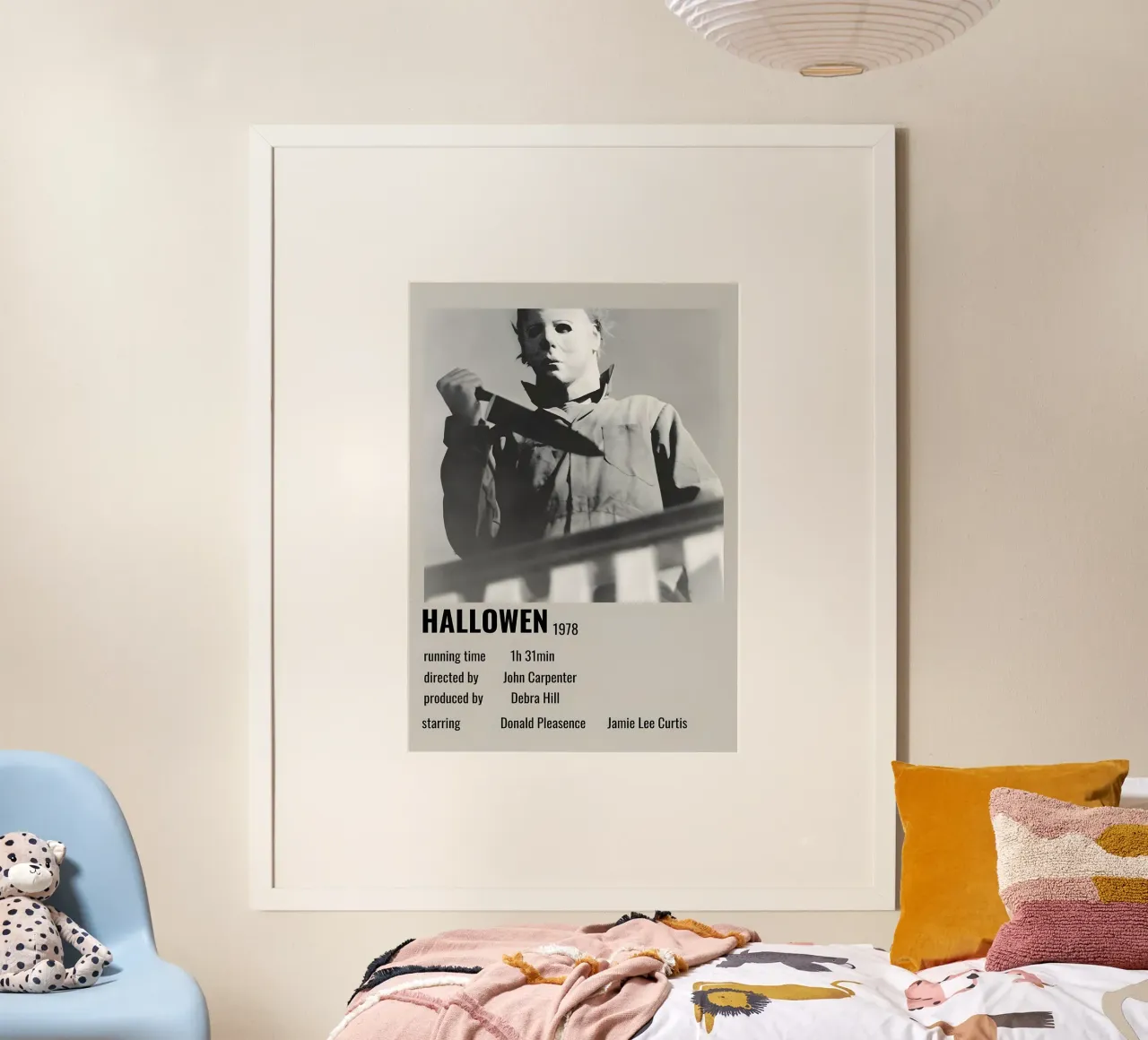 HALLOWEN 1978 poster met aluminium frame van MVFminimalist