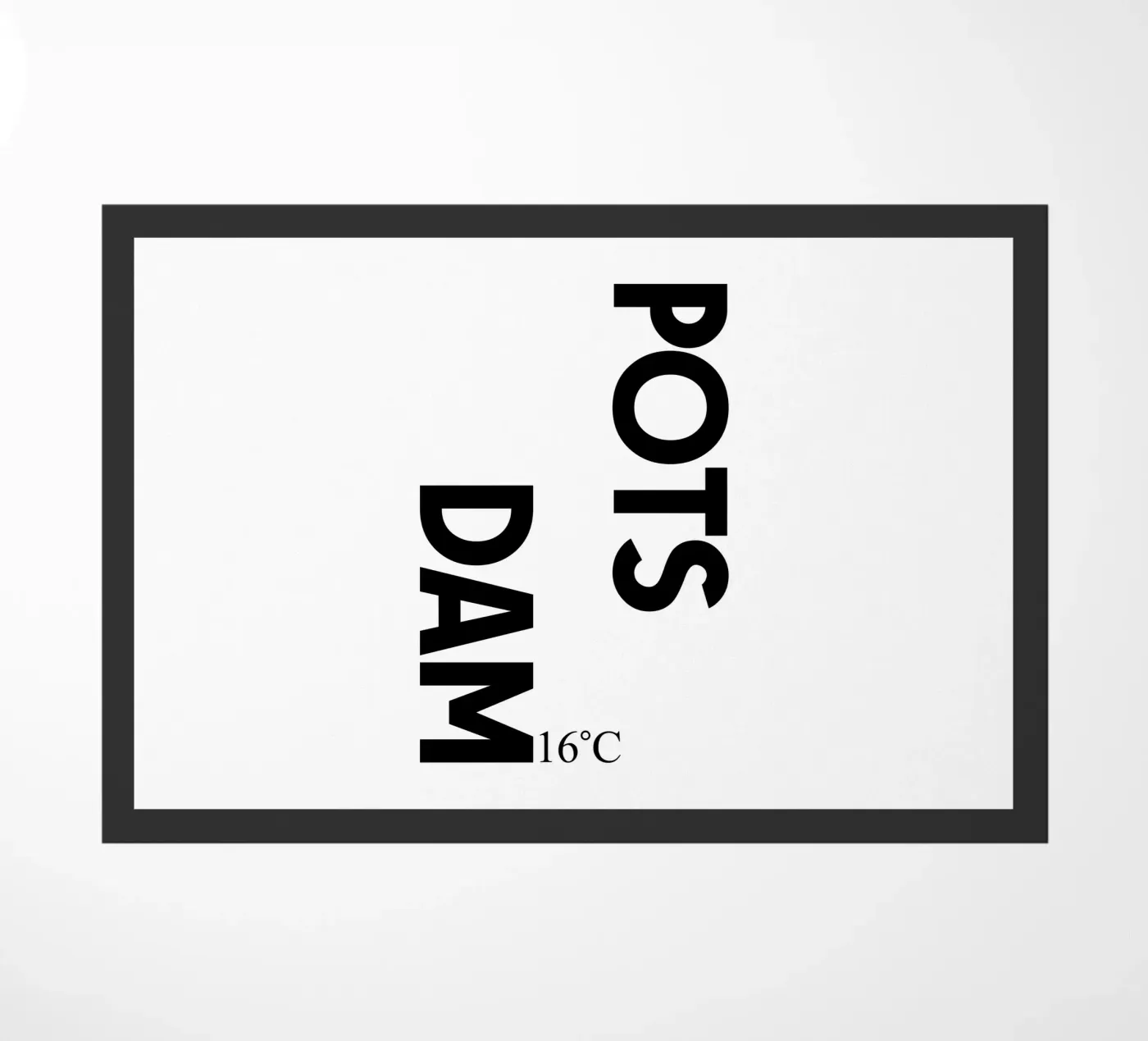 Potsdam deurmat van YV TYPOGRAPHY