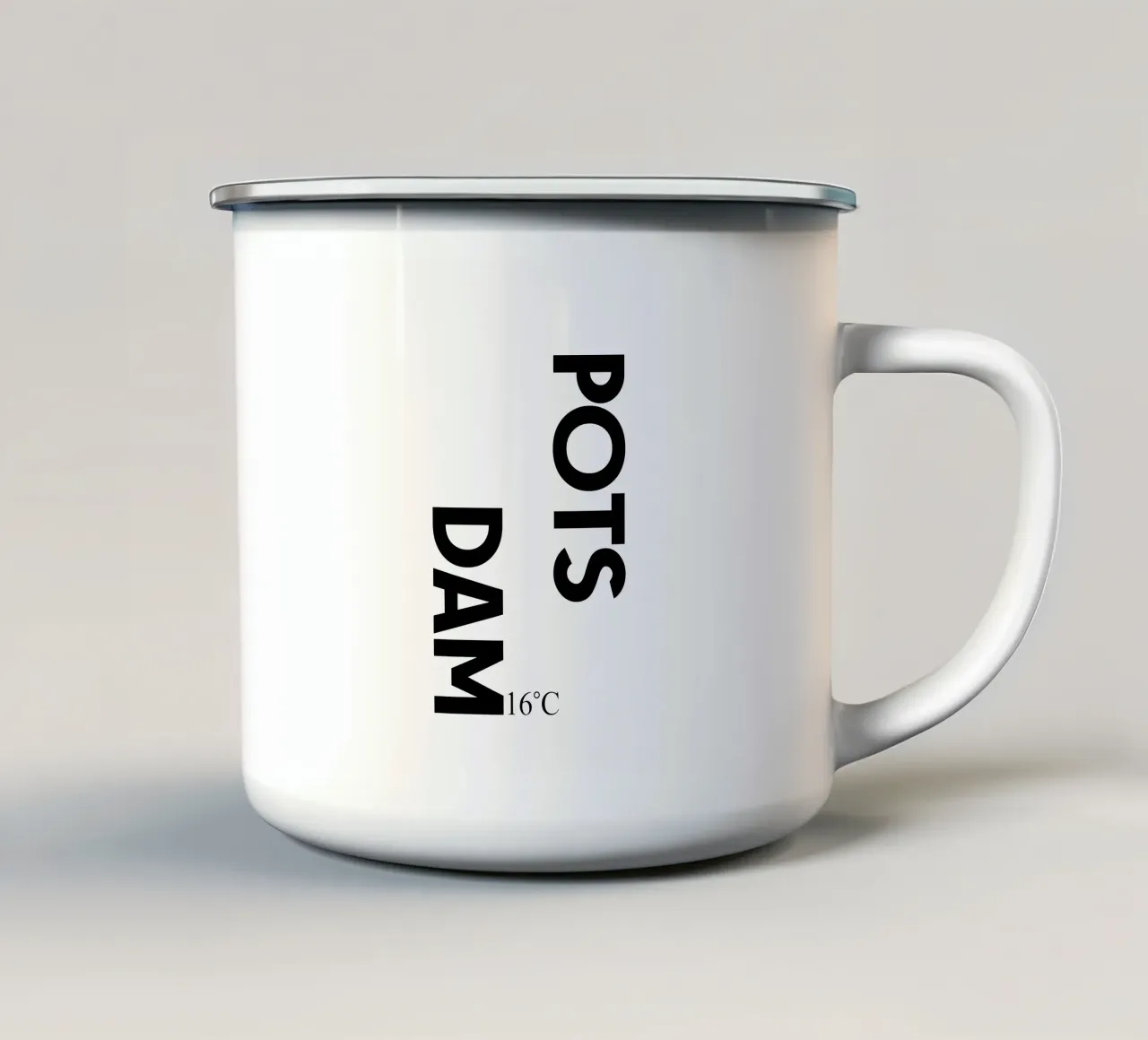 Potsdam tazza in smalto da YV TYPOGRAPHY