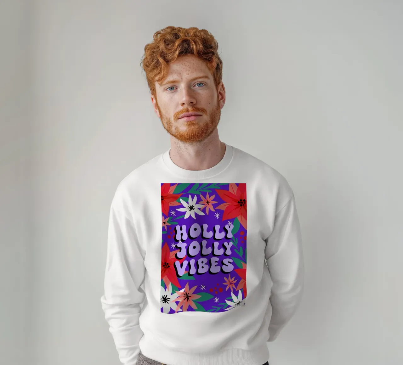 Holly Jolly Vibes felpa da cafelab