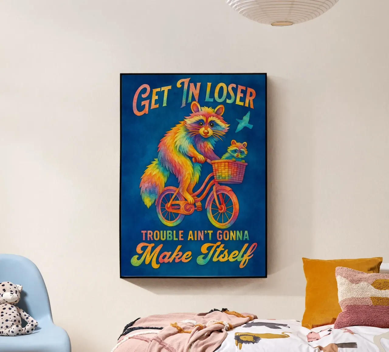 Funny Raccoon Get In Loser Trouble Ain't Gonna Make Itself metacrilato de onerules