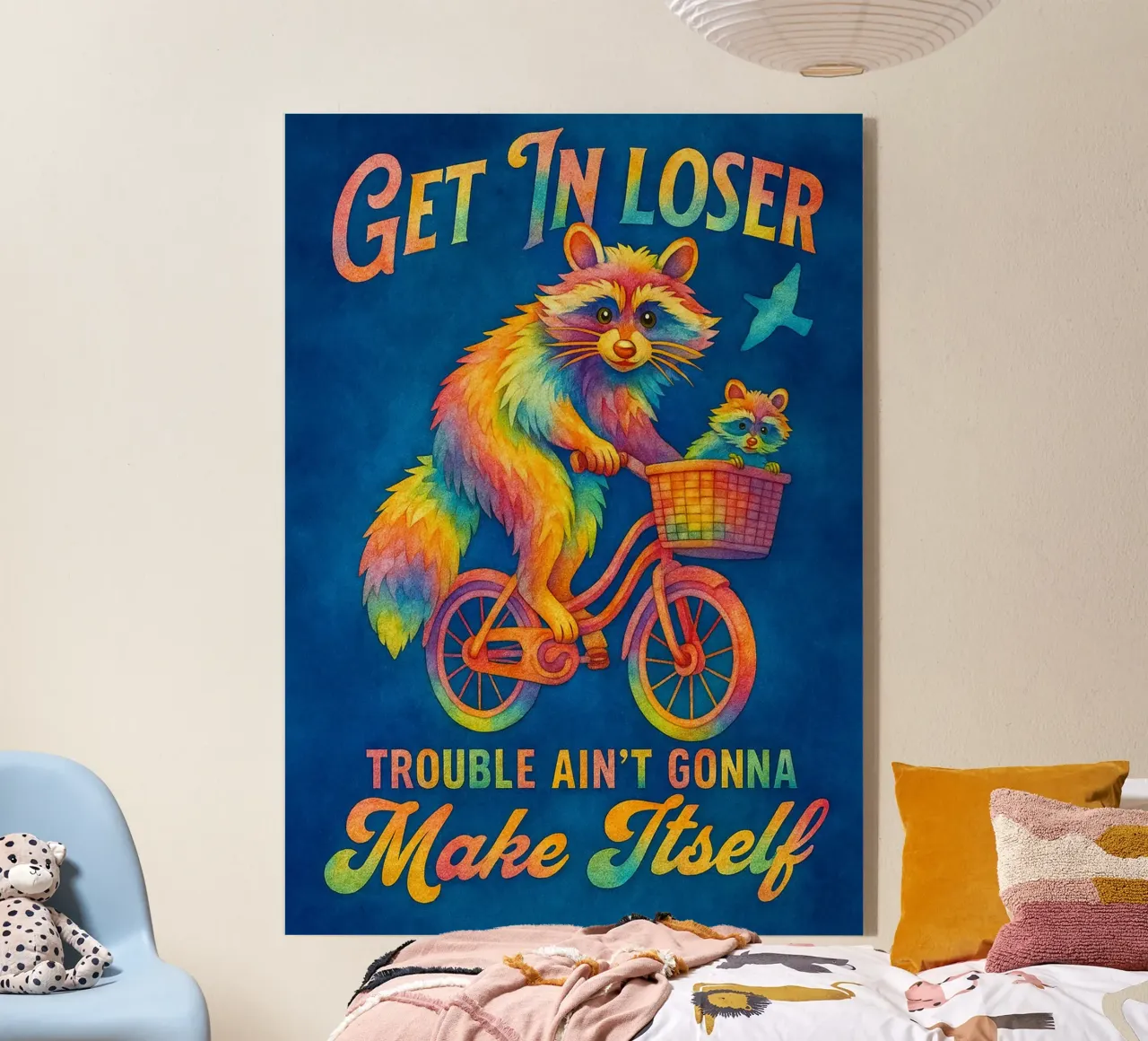 Funny Raccoon Get In Loser Trouble Ain't Gonna Make Itself metacrilato de onerules