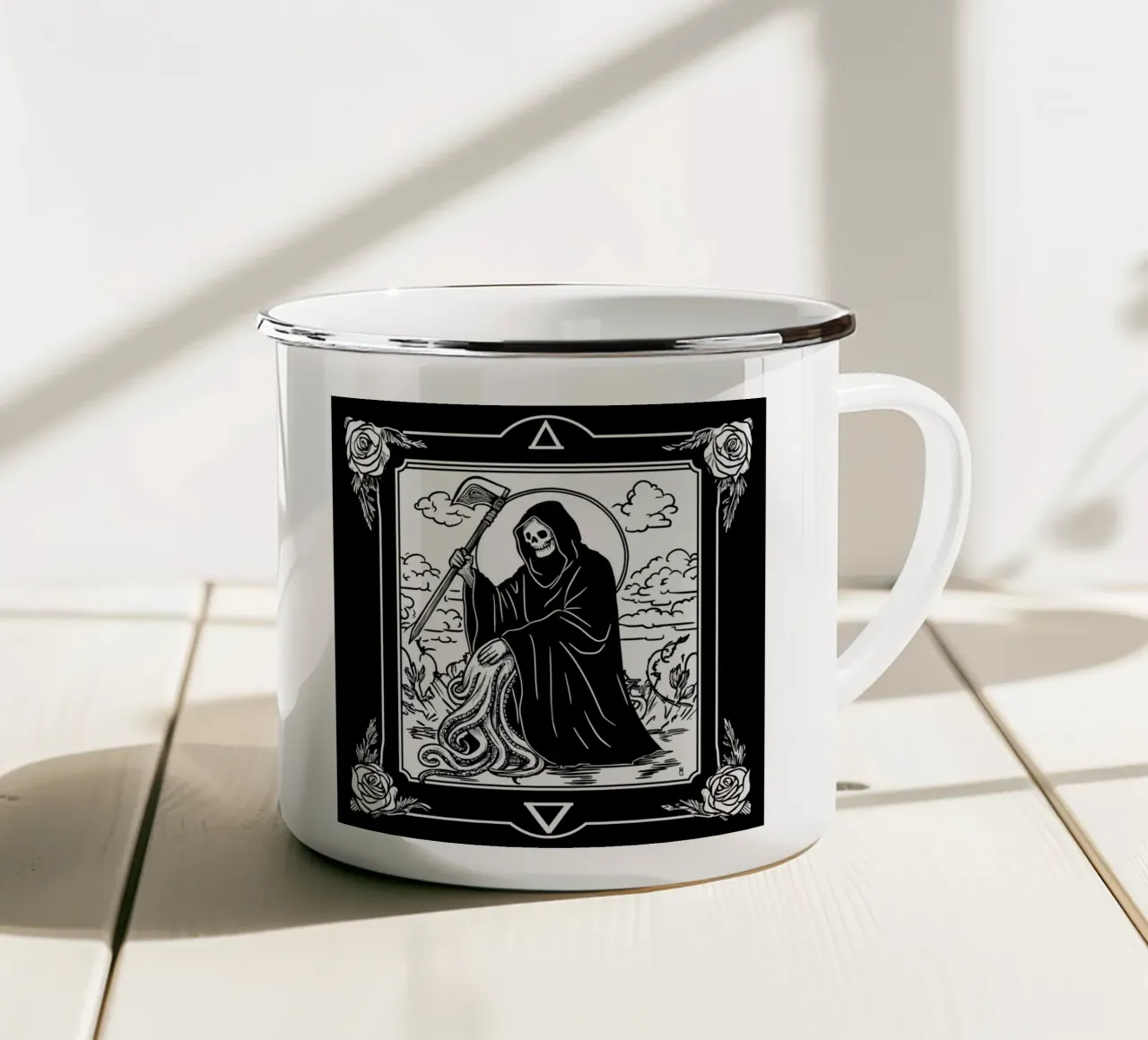 Guerra di morte tazza in smalto da Motivate-Today