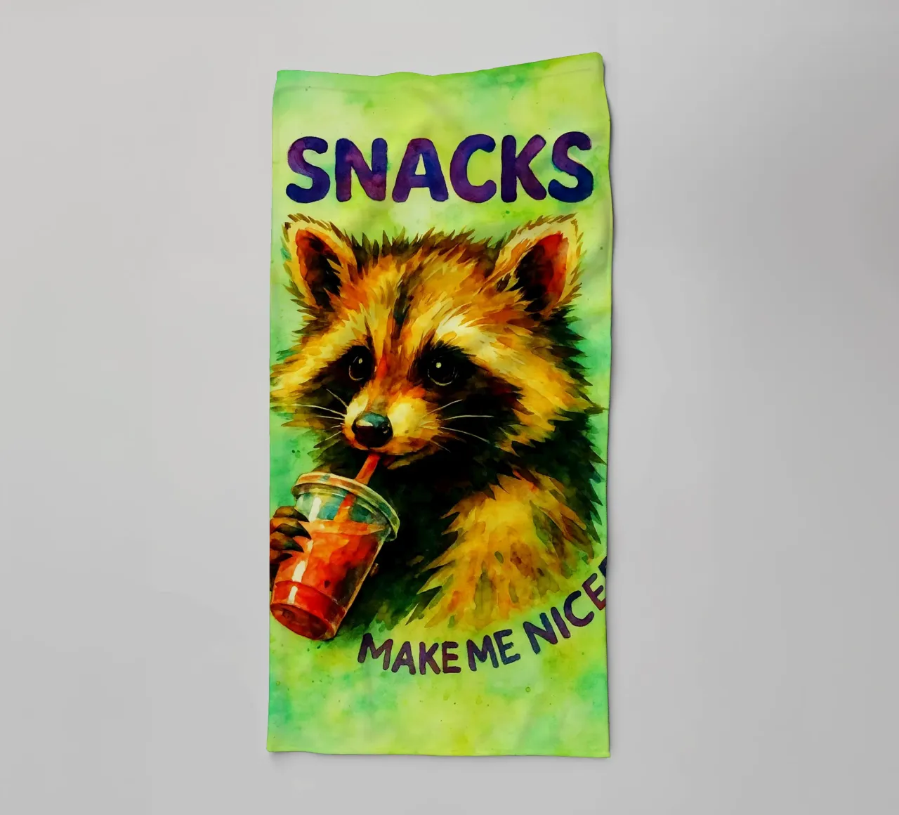 Lustige Waschbär-Snacks machen mich nett Handtuch von onerules