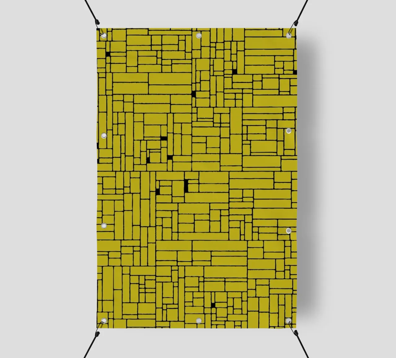 Computer Graphic yellow black telo in pvc da Hemingway Design