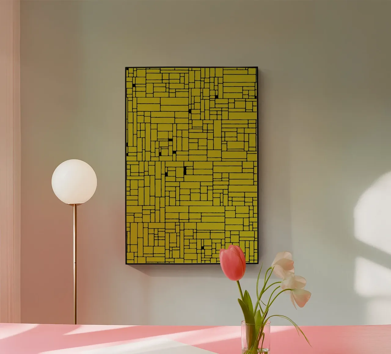 Computer Graphic yellow black plexiglass da Hemingway Design