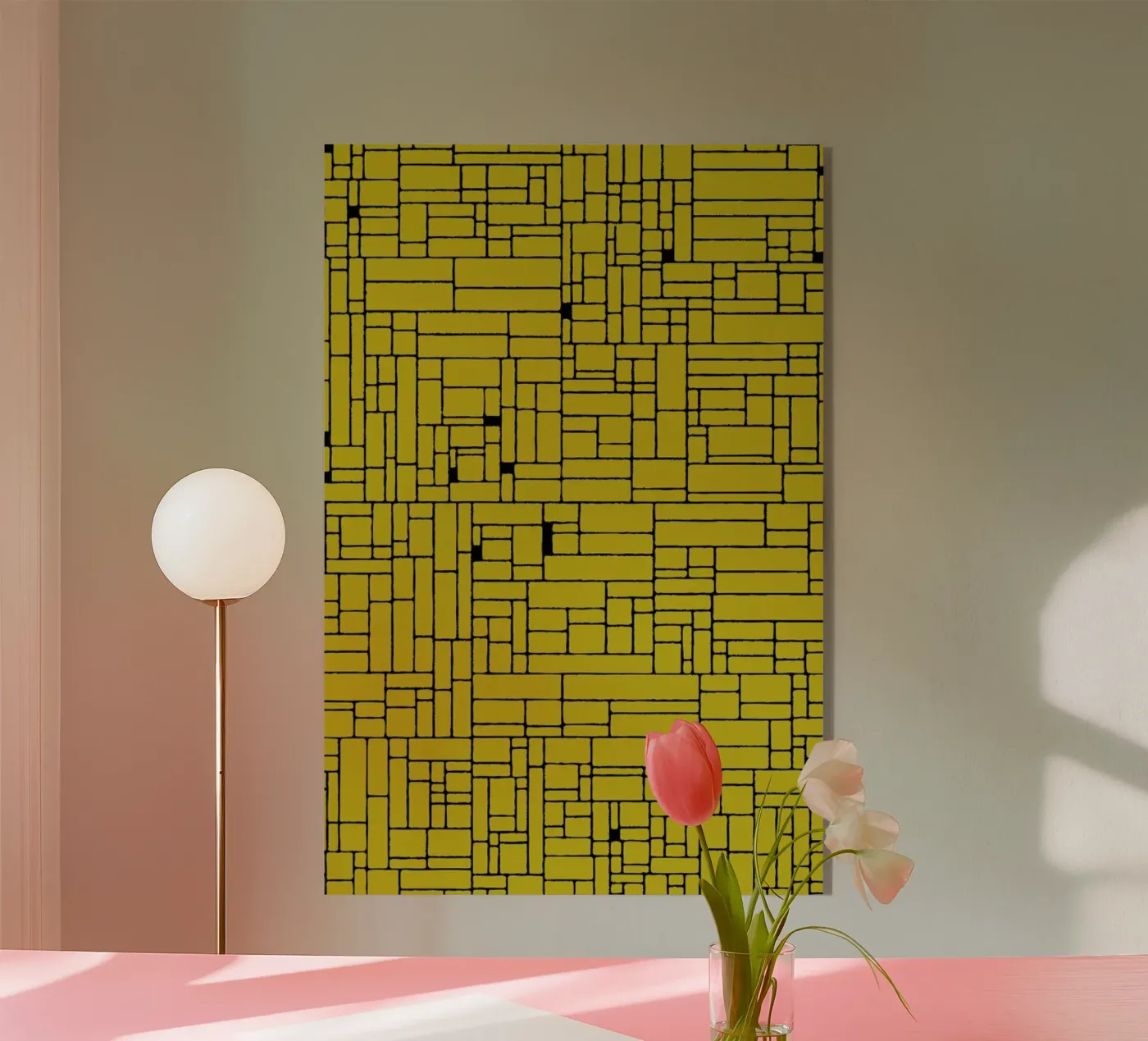 Computer Graphic yellow black plexiglas de Hemingway Design