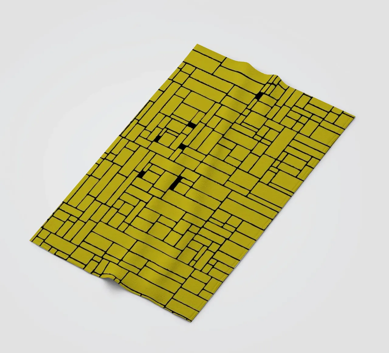 Computer Graphic yellow black coperta in pile da Hemingway Design