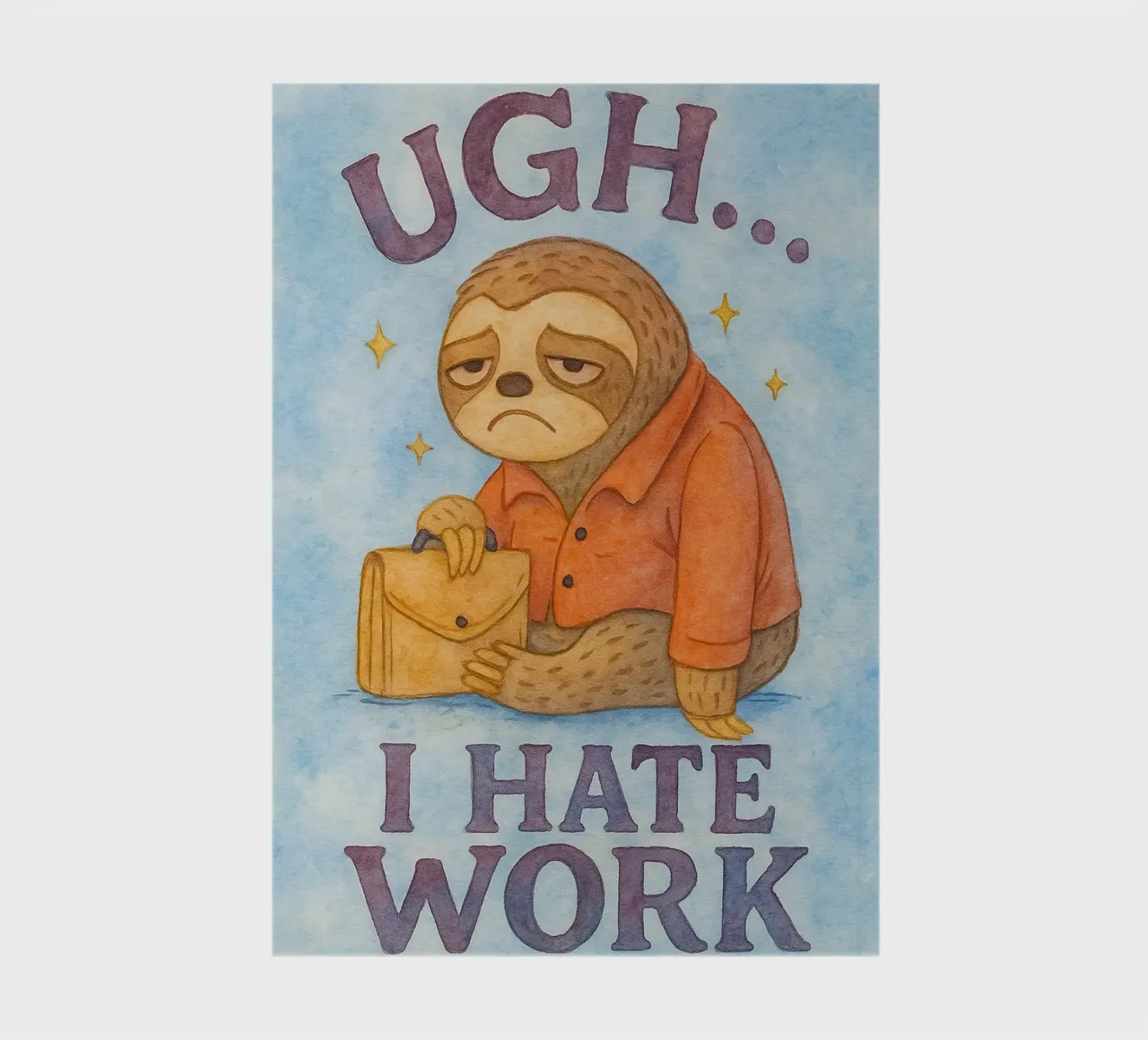Funny Sloth I Hate Work notebook by onerules