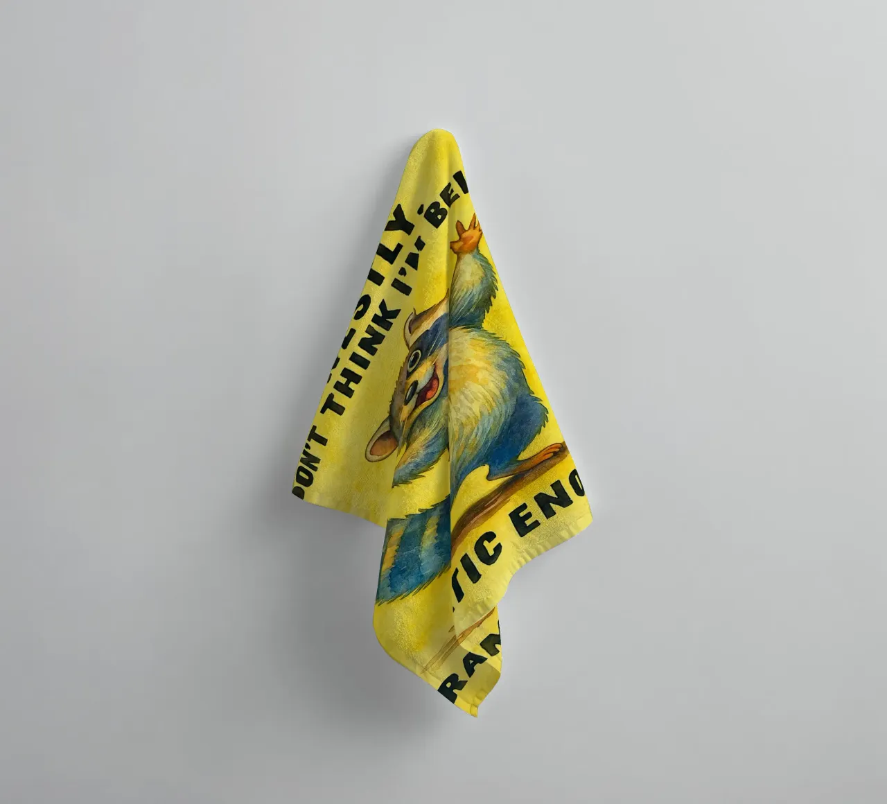 Honestly I Don't Think I'm Being Dramatic Enough funny Racco towel by onerules