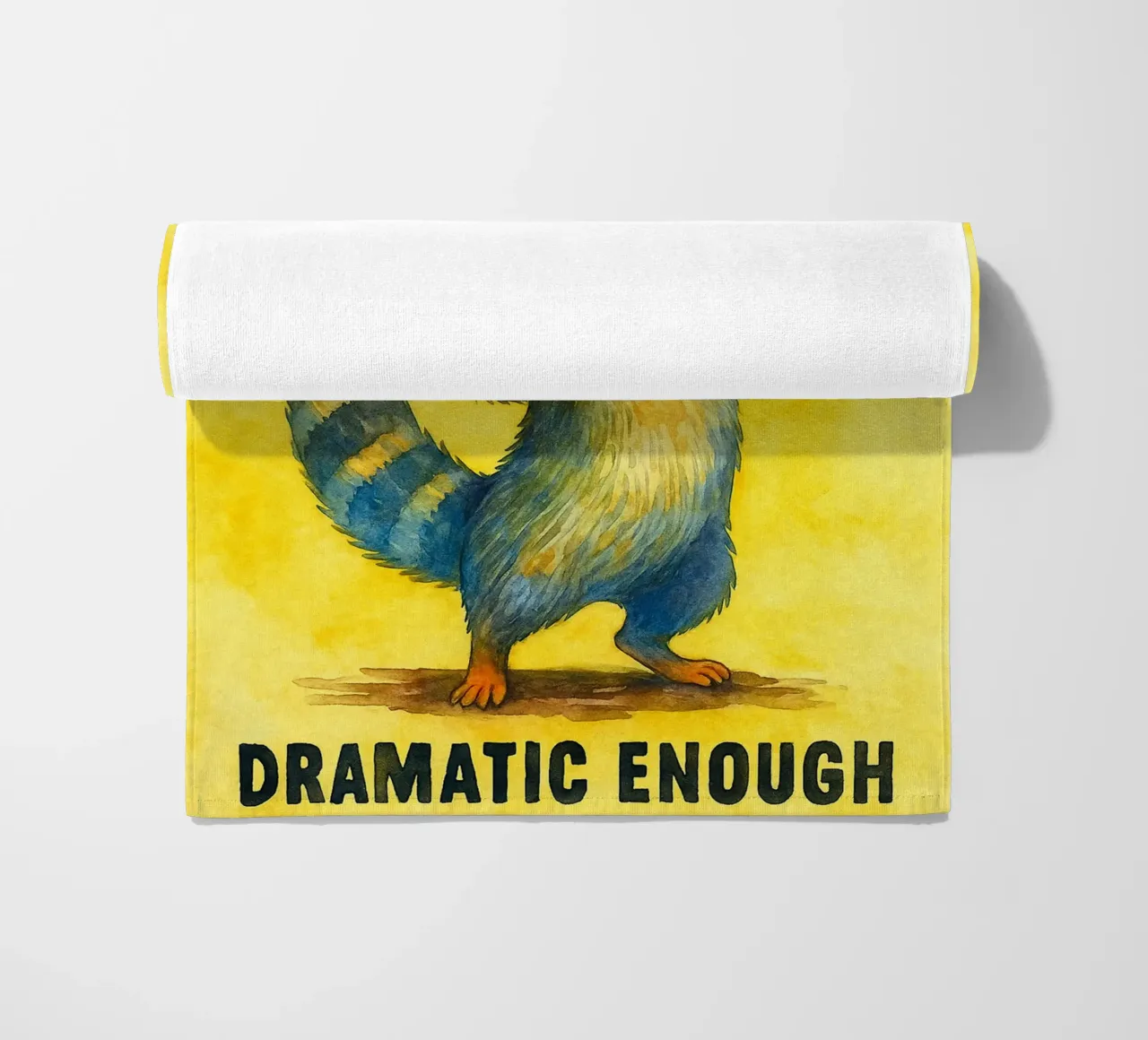 Honestly I Don't Think I'm Being Dramatic Enough funny Racco beach towel by onerules