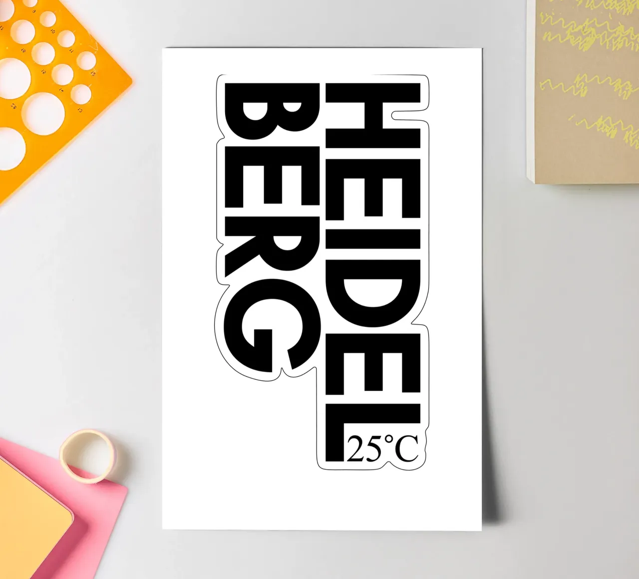 Heidelberg Stickerbogen von YV TYPOGRAPHY