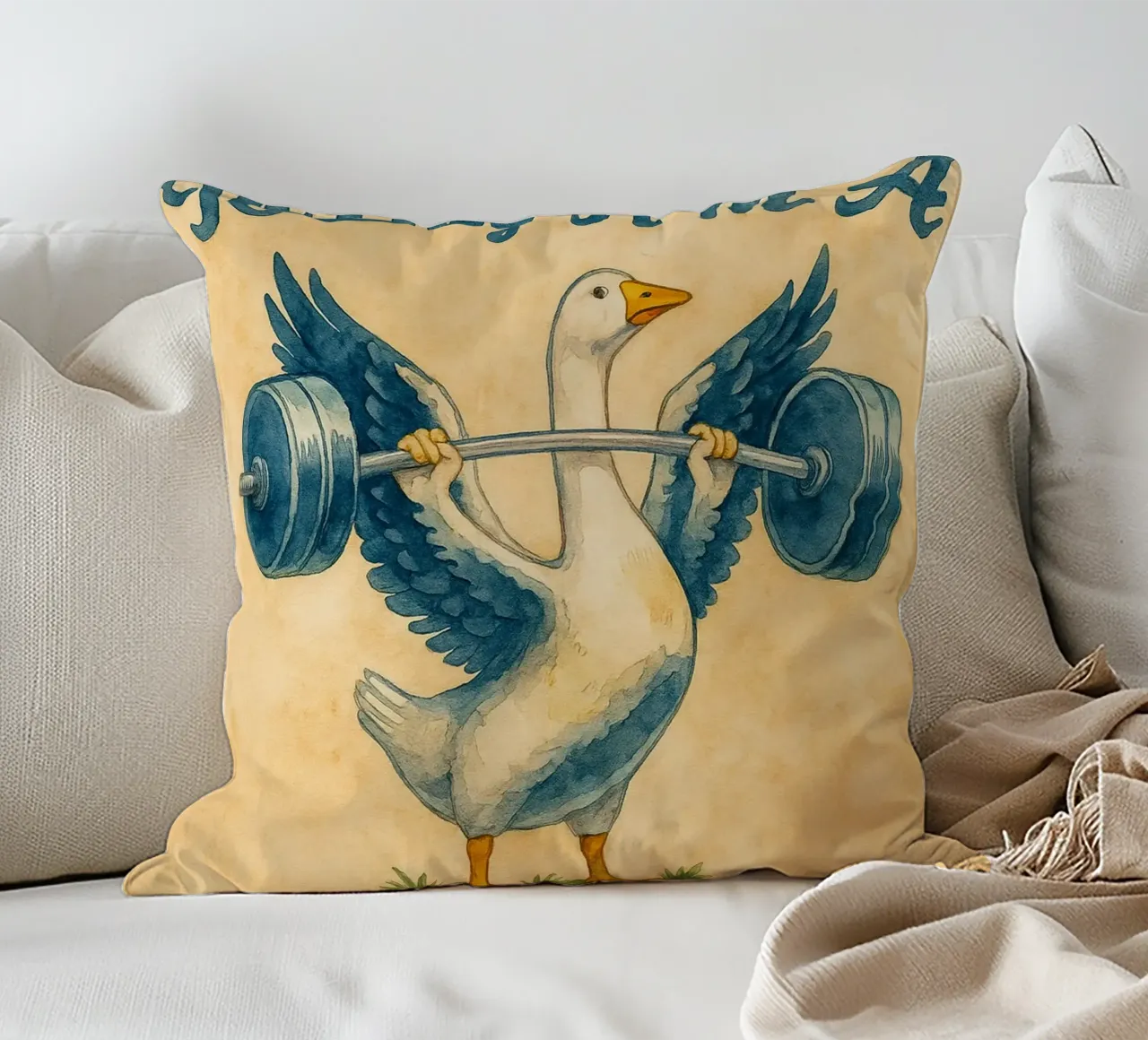 I'm A Serious Goose Today Funny Goose decorative cushion by onerules
