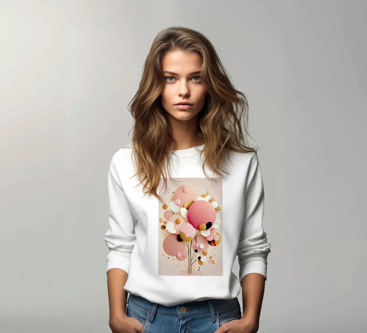 Bubblegum Abstract Minimalistic Aesthetic Floral 1 felpa da Tameo