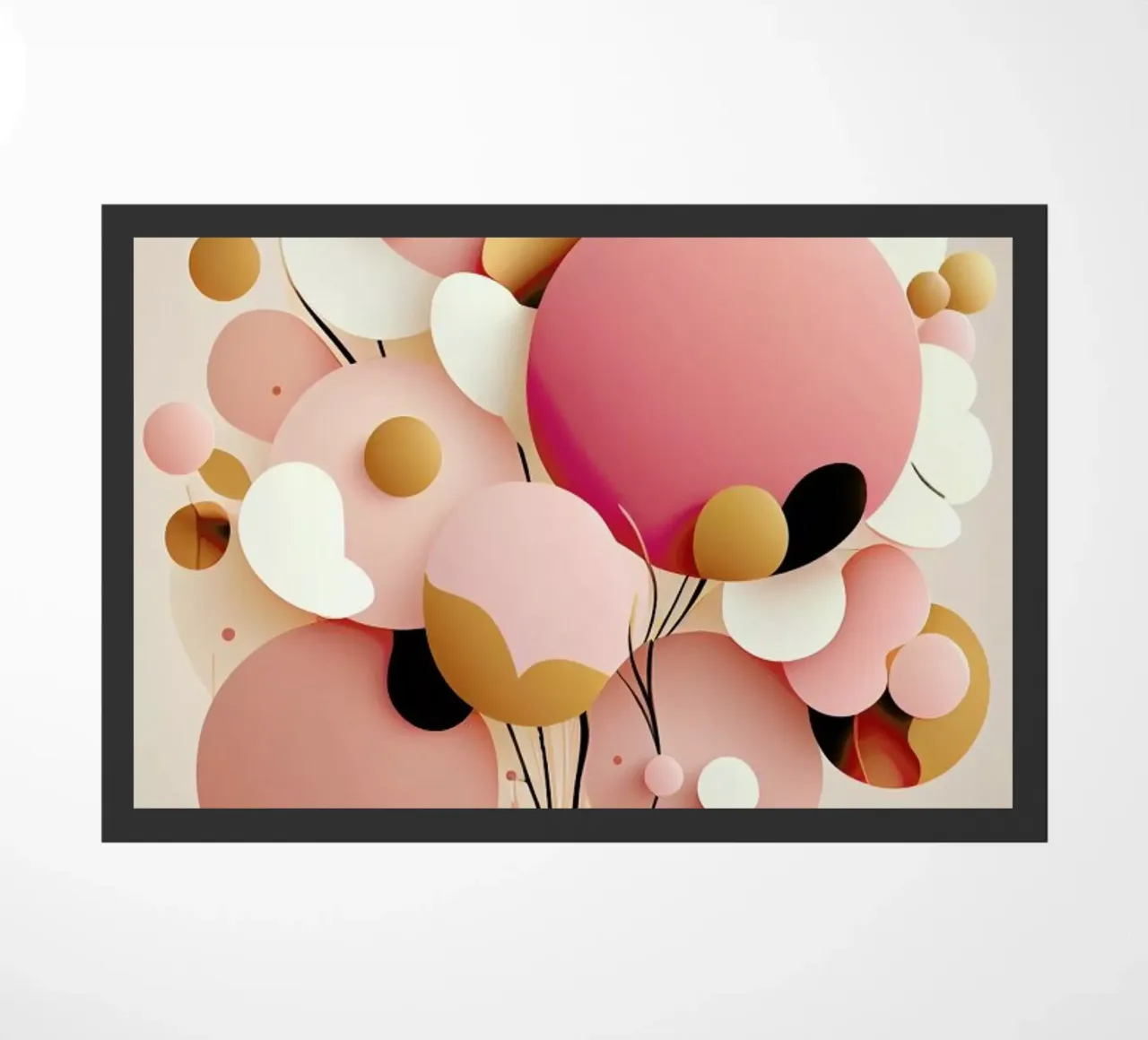 Bubblegum Abstract Minimalistic Aesthetic Floral 1 felpudo de Tameo