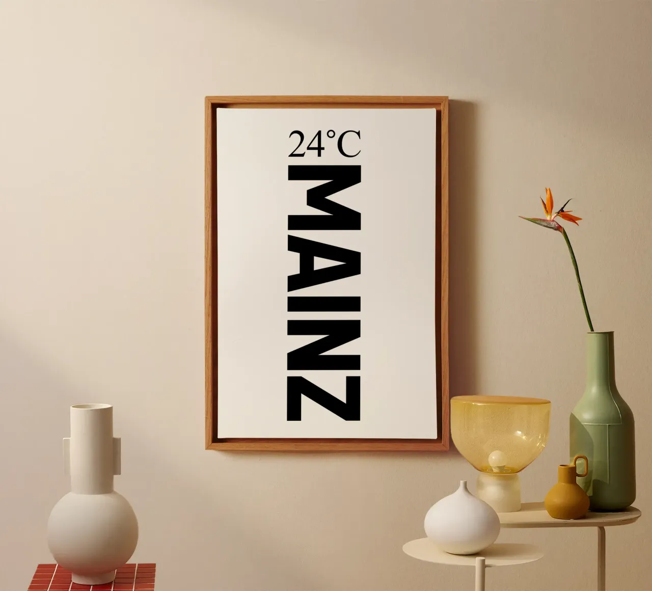 Mainz canvas met Baklijst van YV TYPOGRAPHY