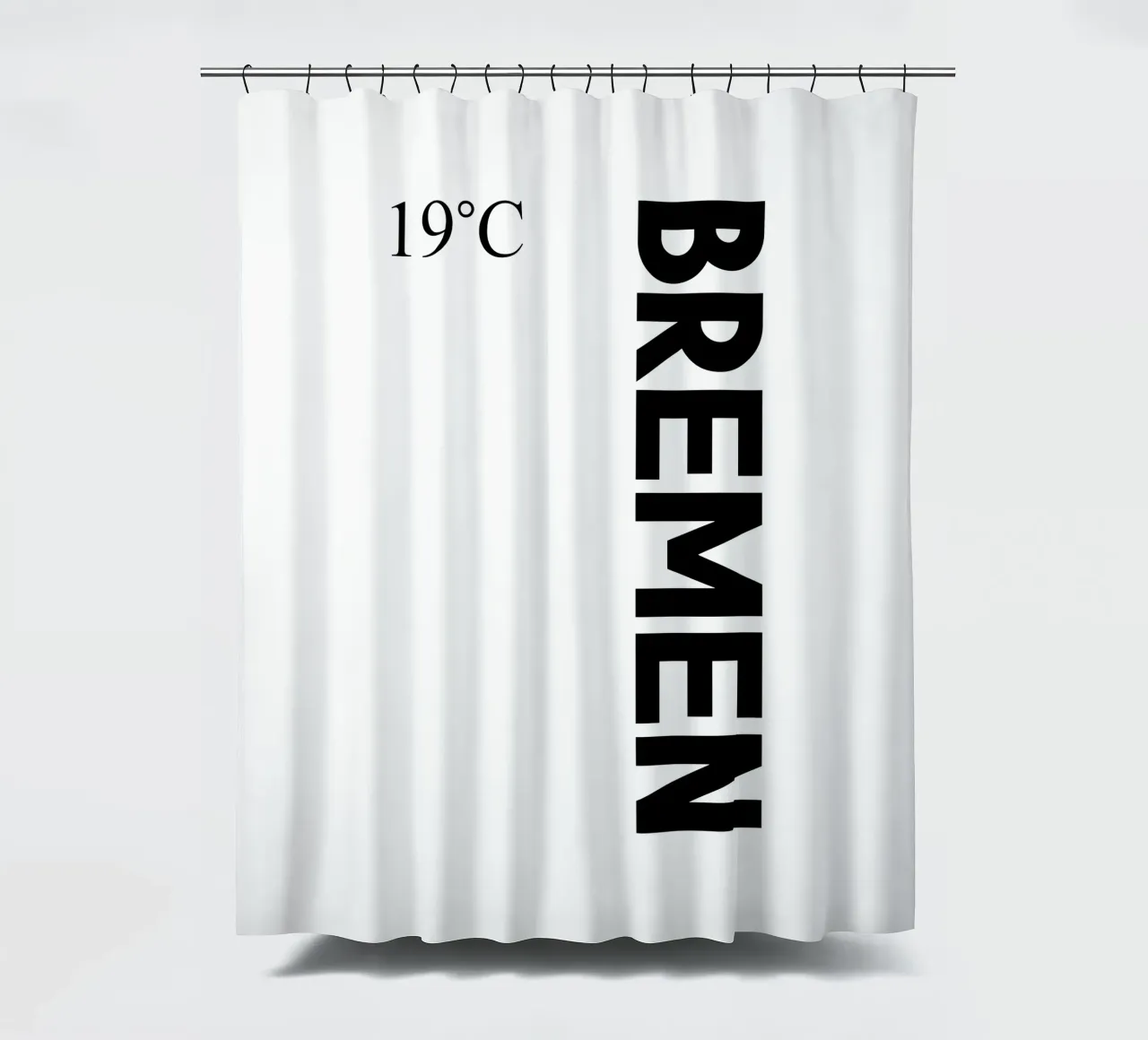Bremen shower curtain by YV TYPOGRAPHY