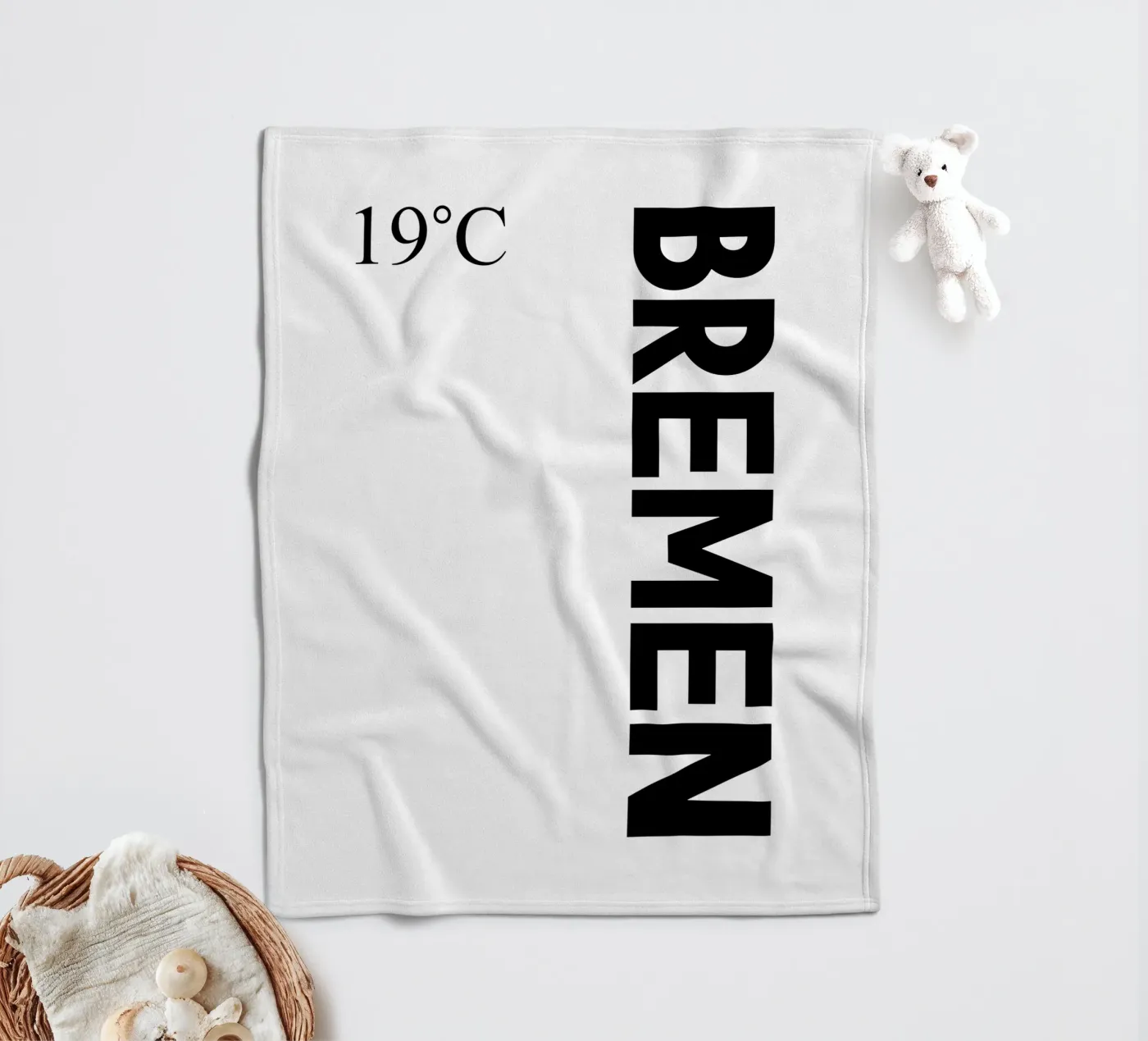 Bremen Fleecedecke von YV TYPOGRAPHY