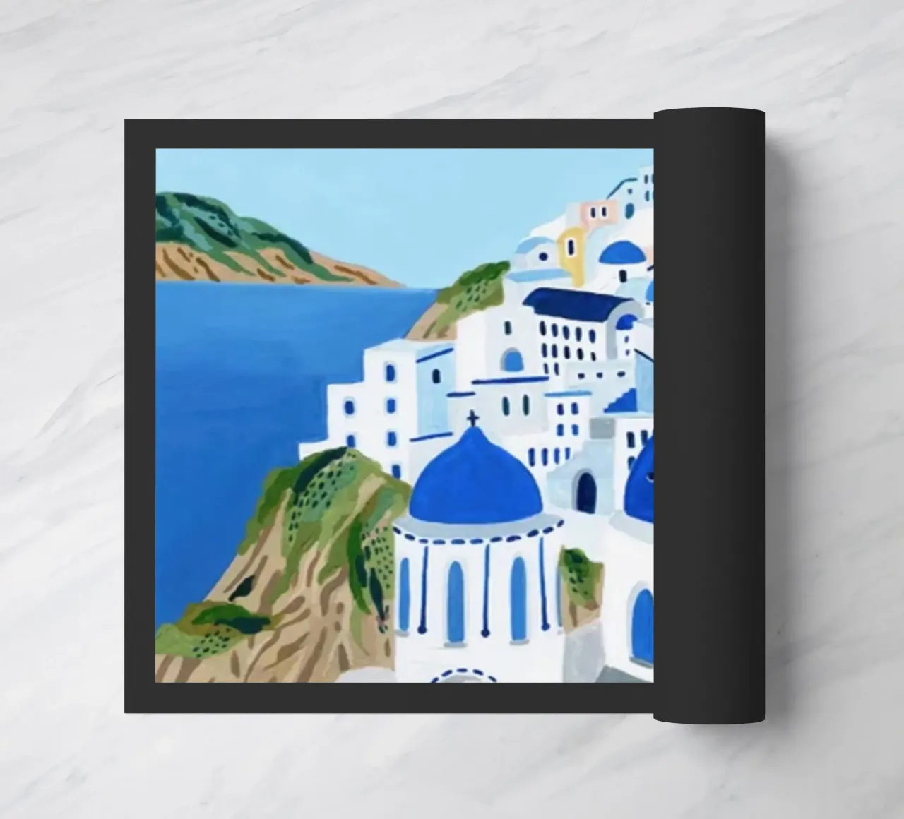 Stampa Santorini Grecia zerbino da Almaprint