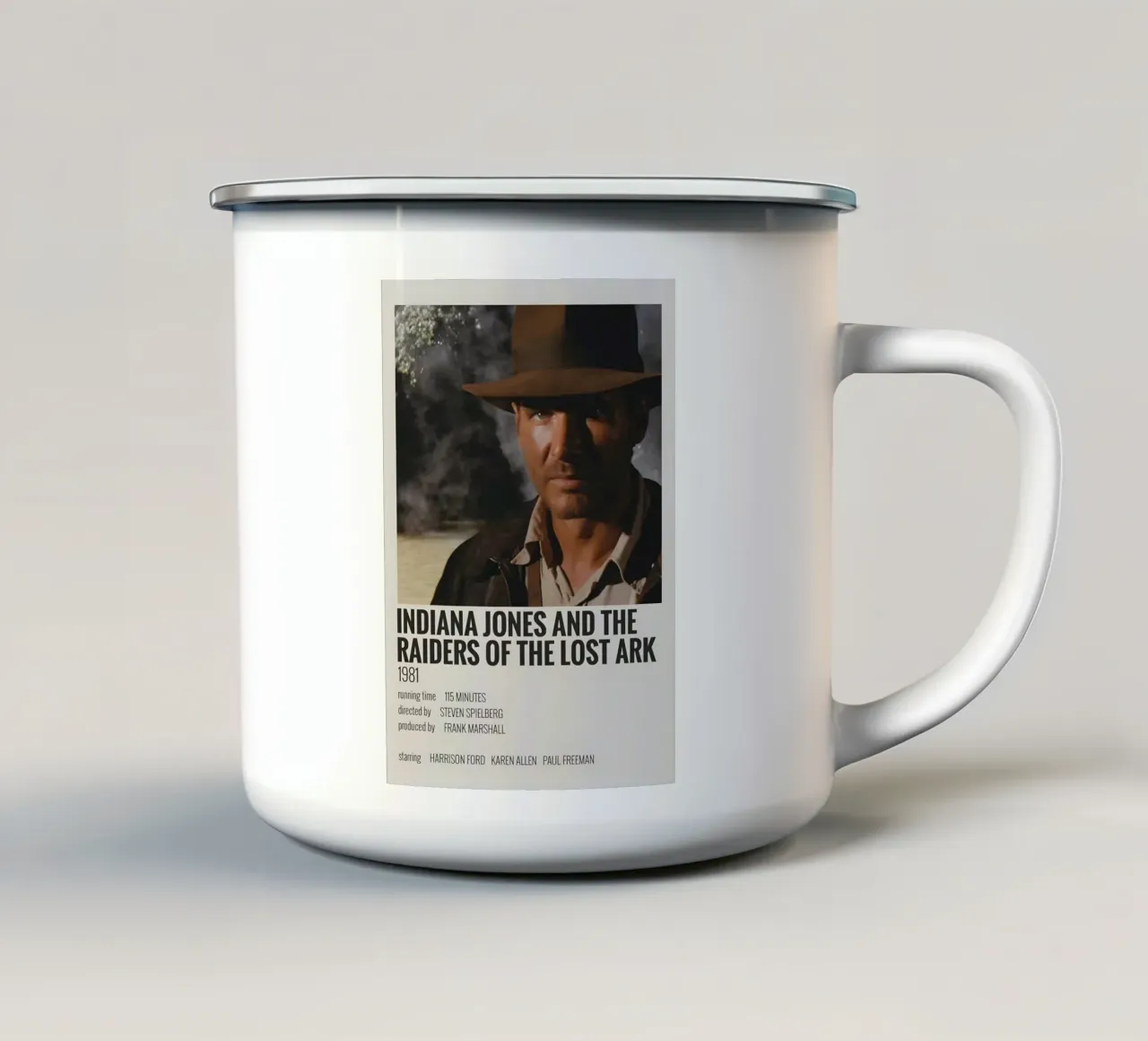INDIANA JONES AND THE RAIDERS OF THE LOST ARK 1981 tazza in smalto da MVFminimalist