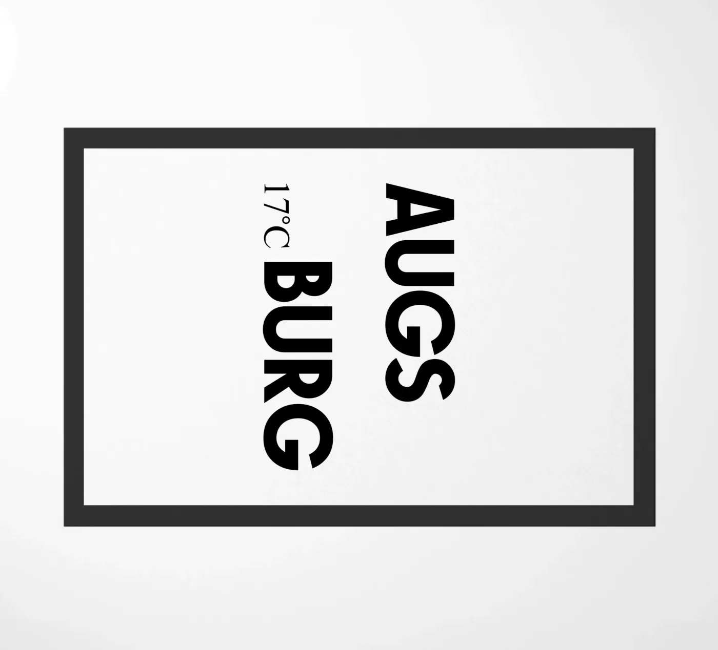 Augsburg deurmat van YV TYPOGRAPHY