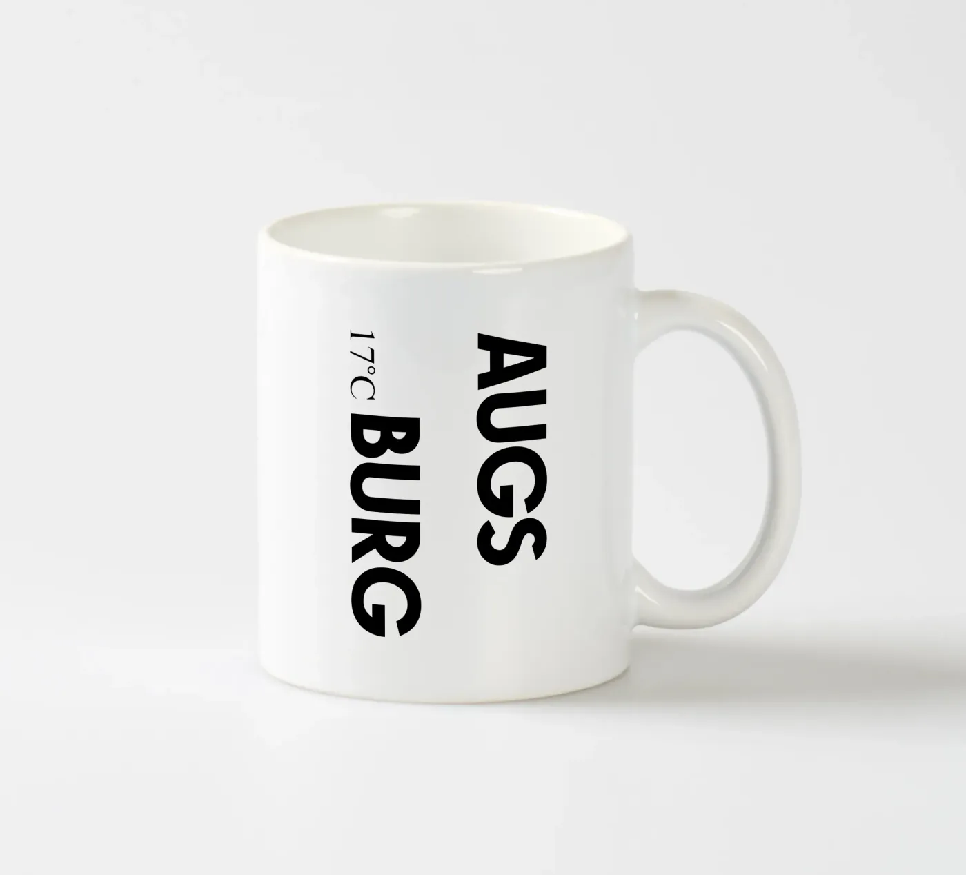 Augsburg ceramic mug by YV TYPOGRAPHY