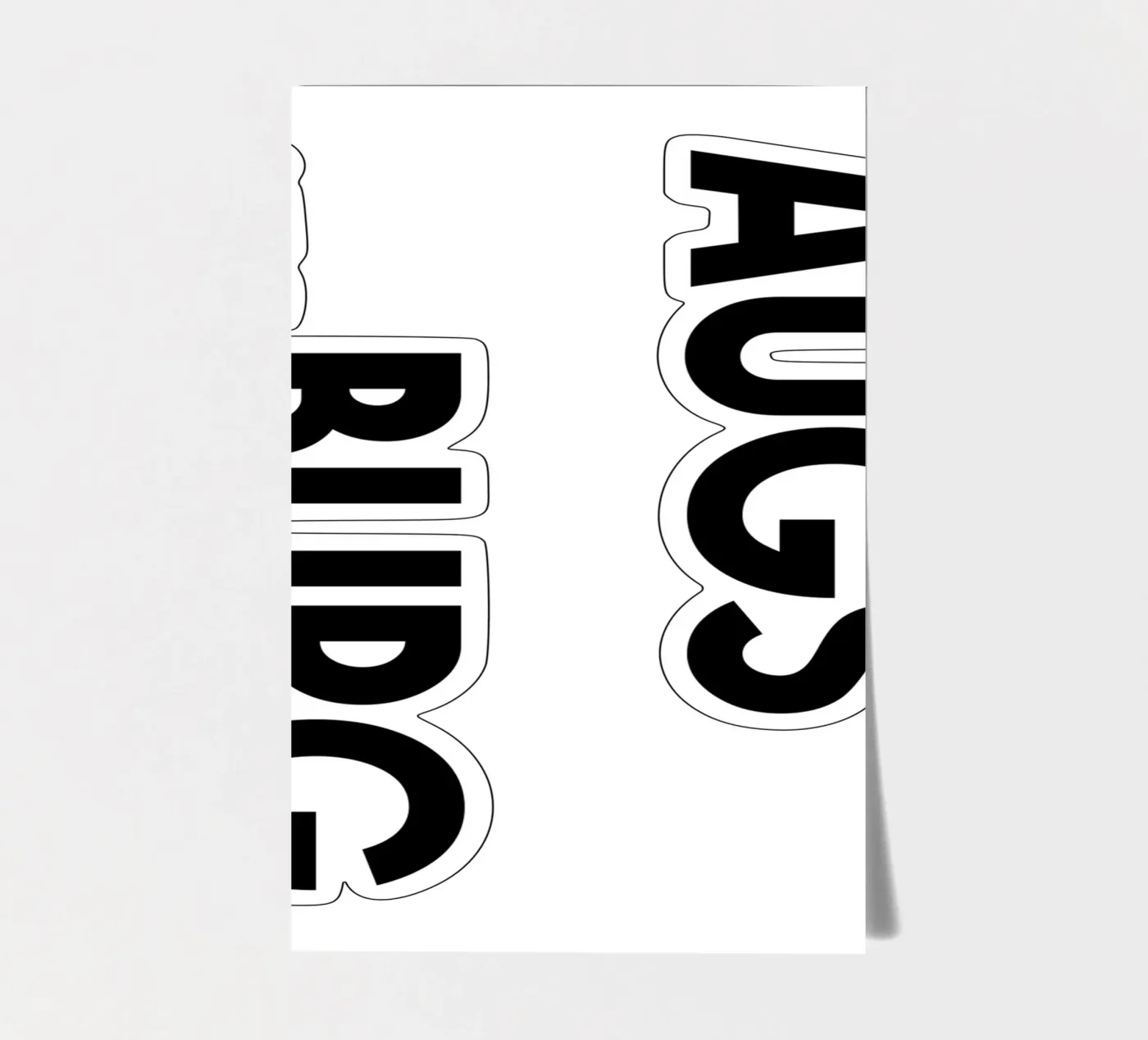 Augsburg sticker sheet by YV TYPOGRAPHY