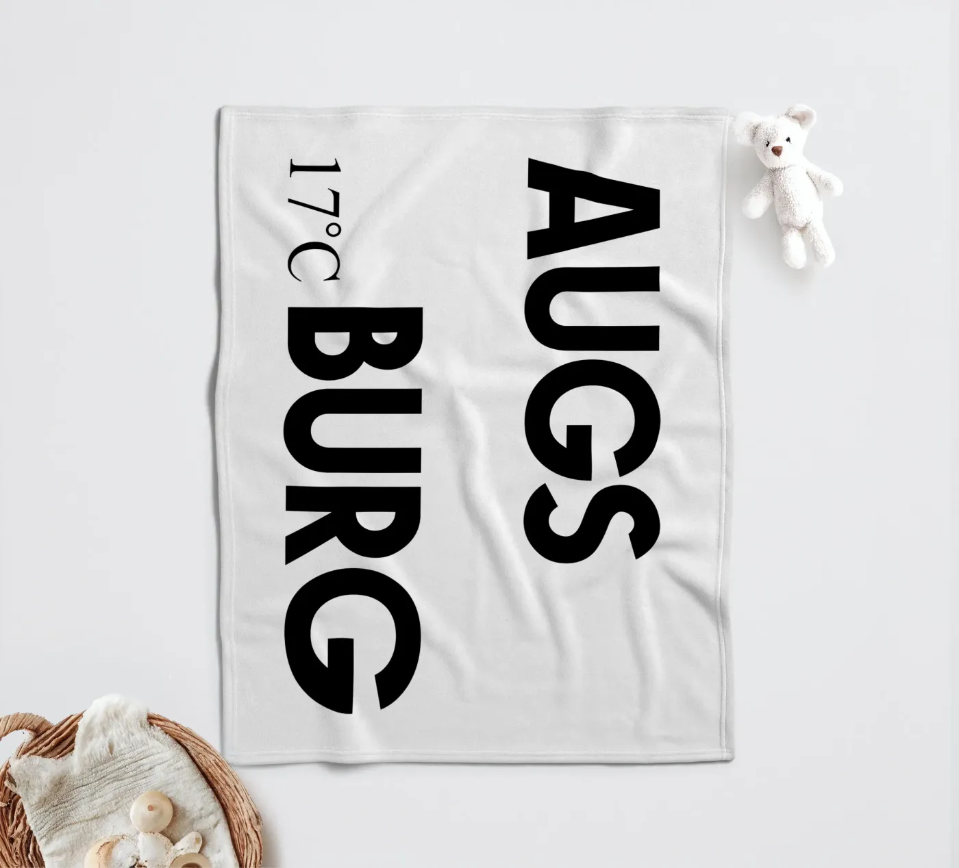 Augsburg Fleecedecke von YV TYPOGRAPHY