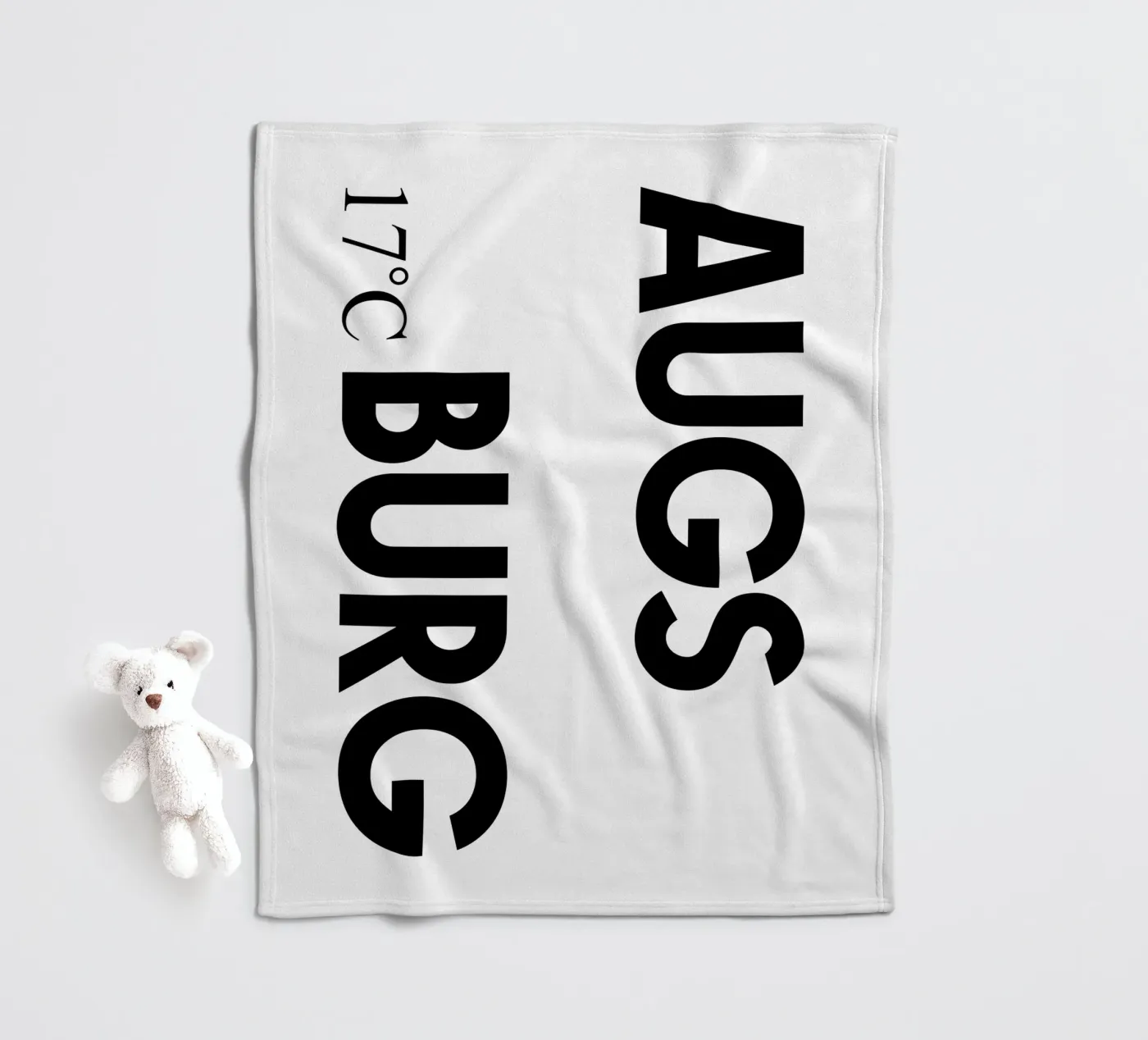 Augsburg Fleecedecke von YV TYPOGRAPHY