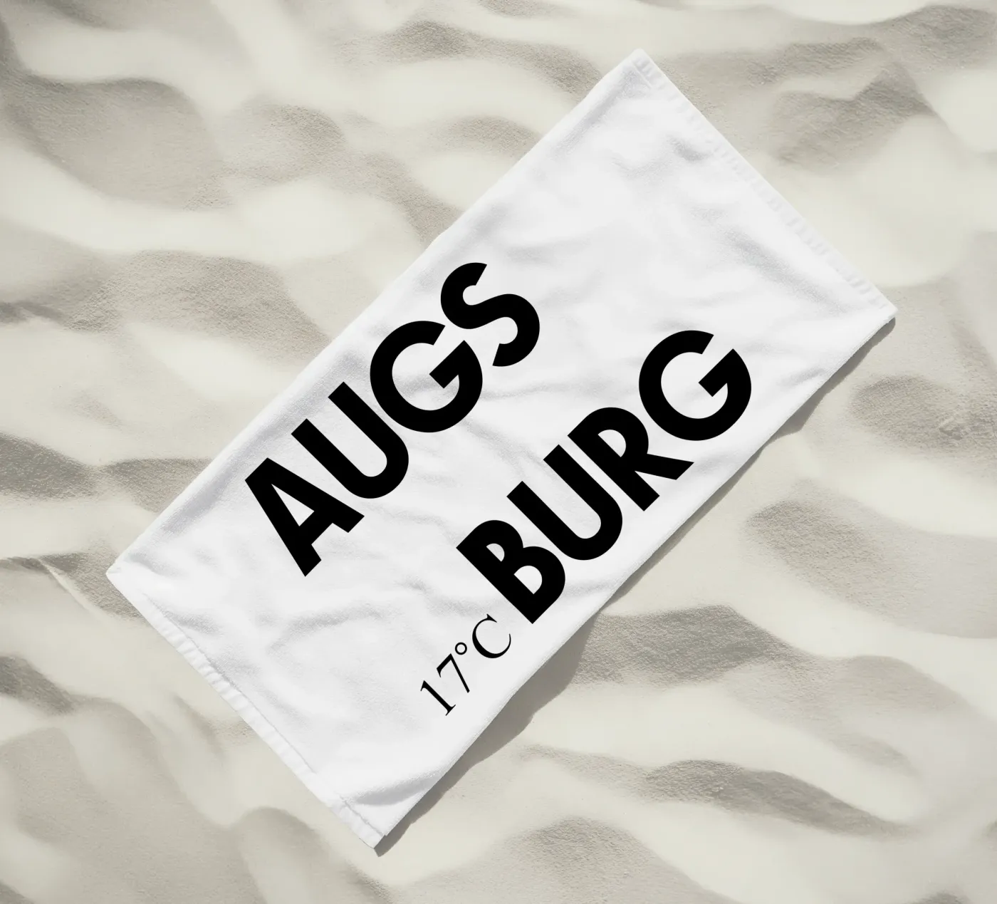 Augsburg Strandtuch von YV TYPOGRAPHY