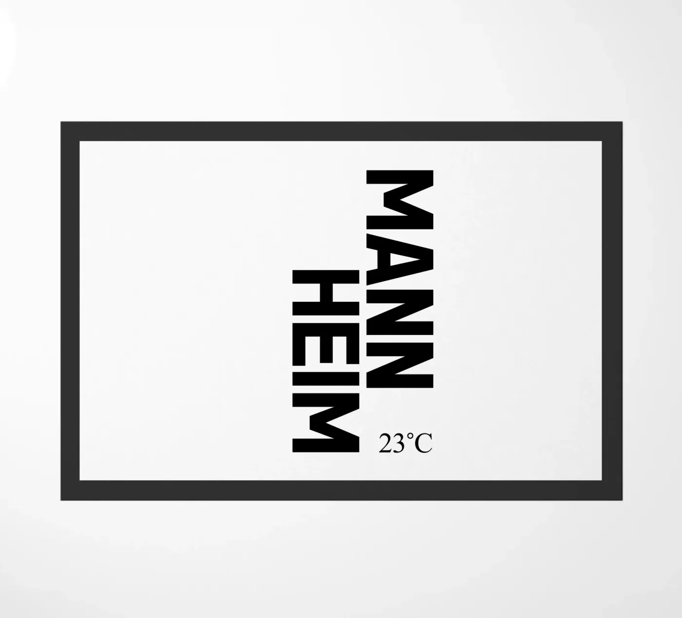 Mannheim doormat by YV TYPOGRAPHY