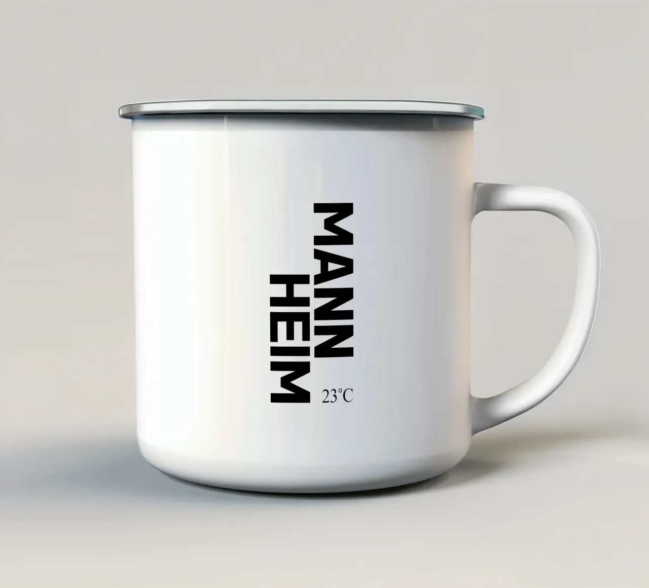 Mannheim tazza in smalto da YV TYPOGRAPHY