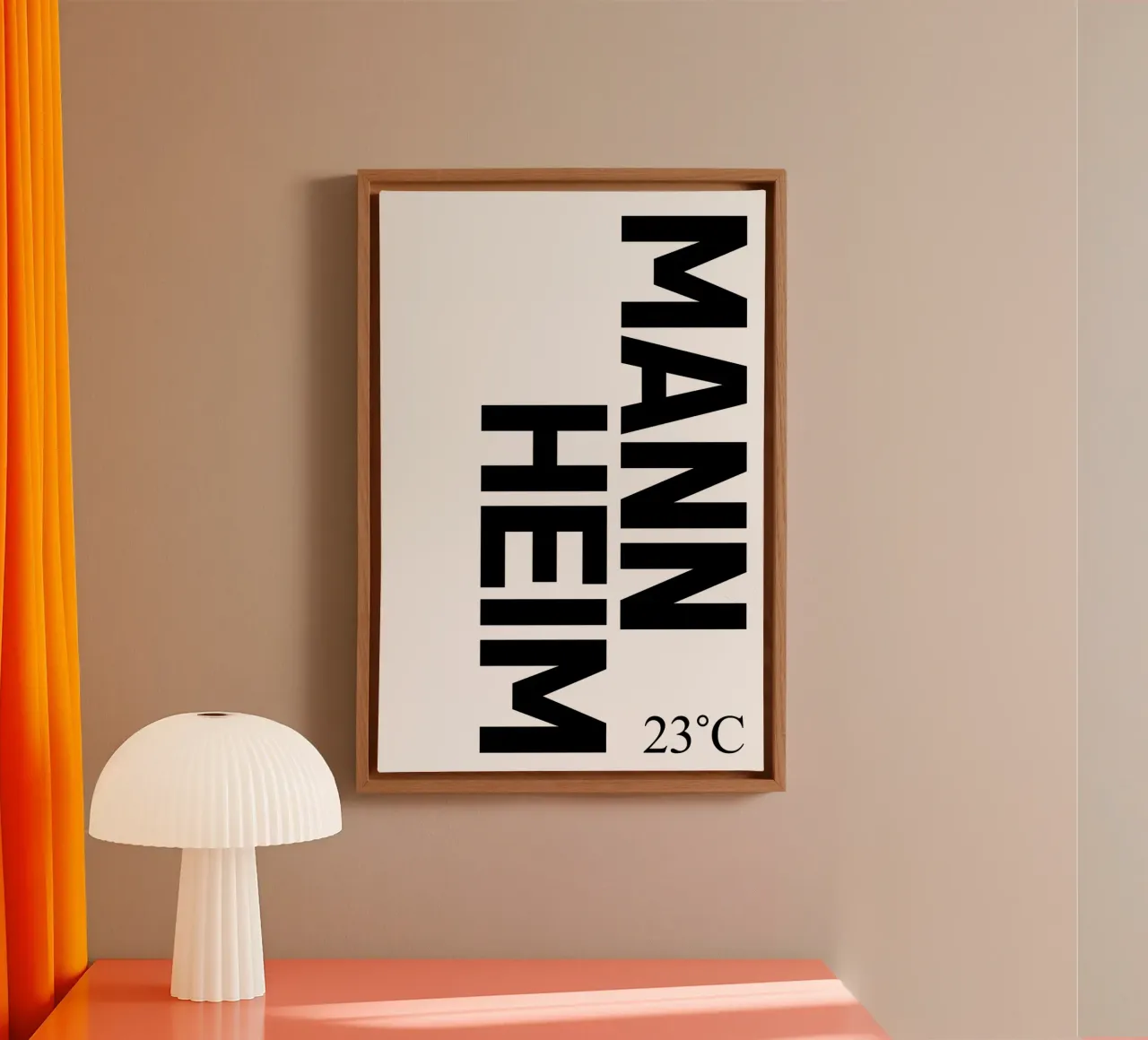 Mannheim canvas met Baklijst van YV TYPOGRAPHY