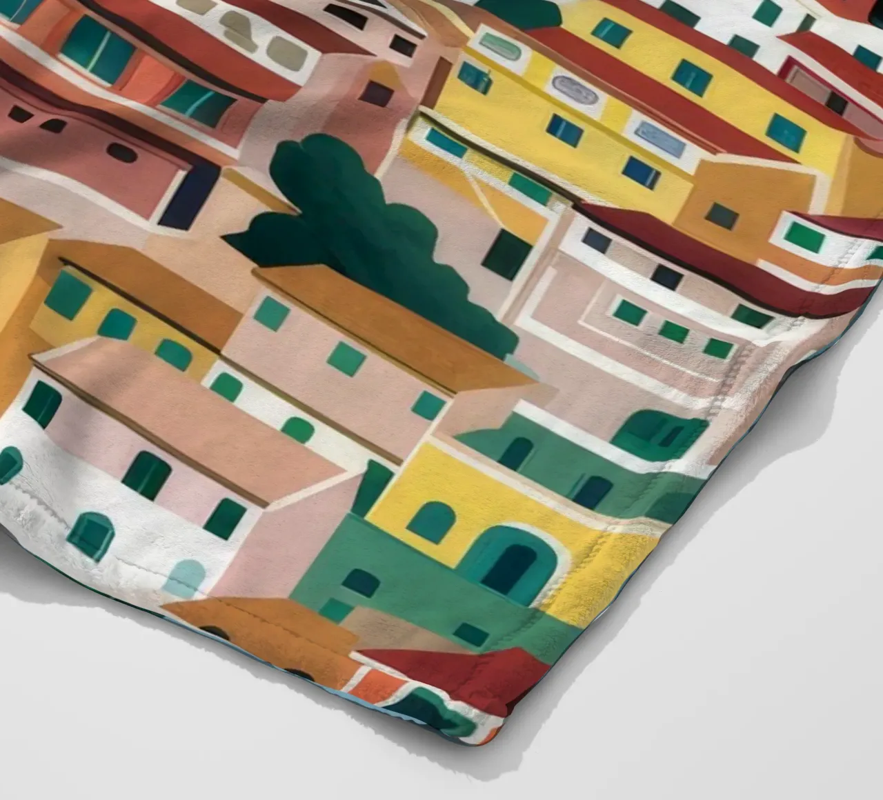 Positano Zitronenblick Fleecedecke von Muse Artworks