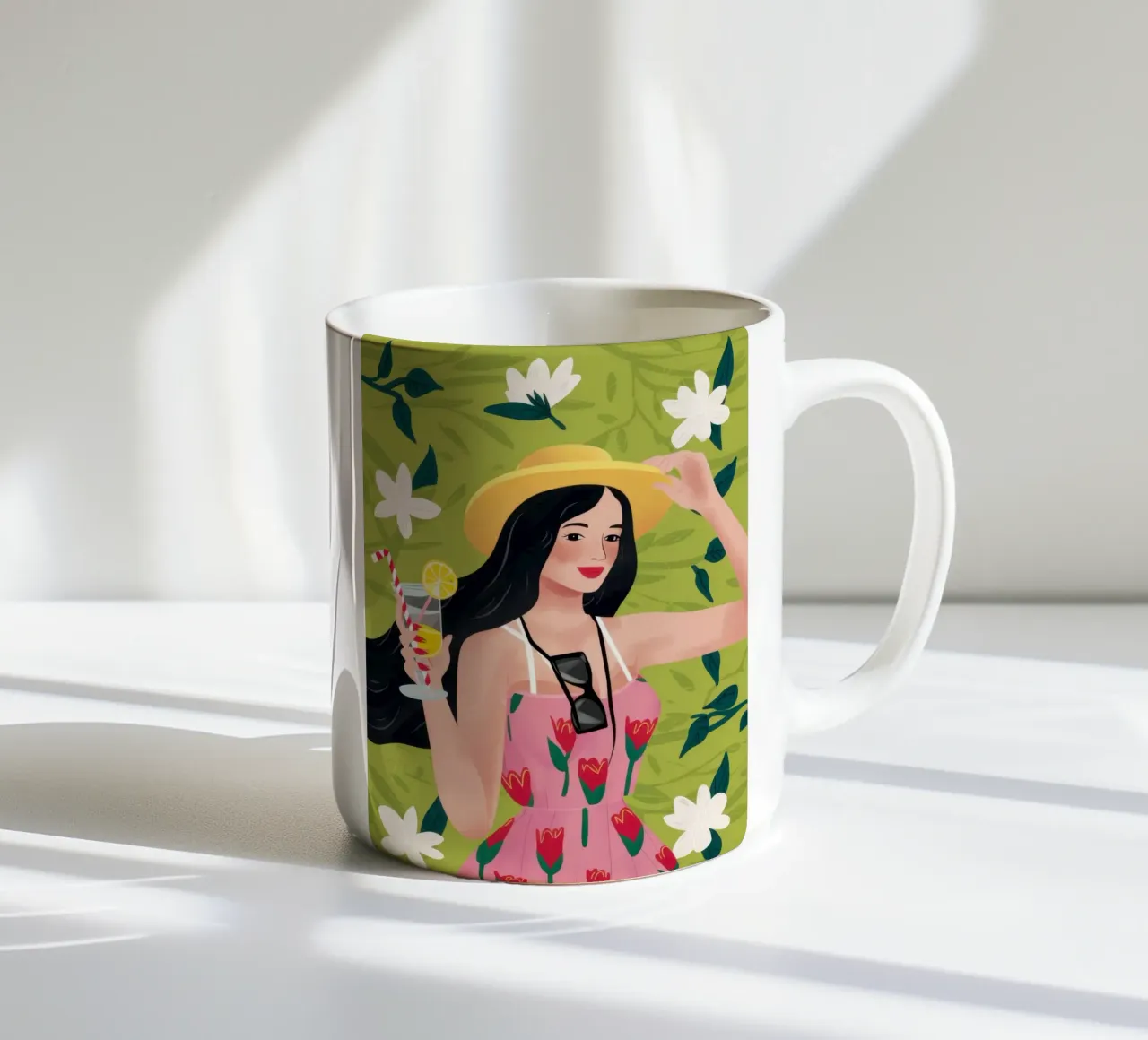Cappello da sole Champagne Daisy tazza in ceramica da Marigold Tiga