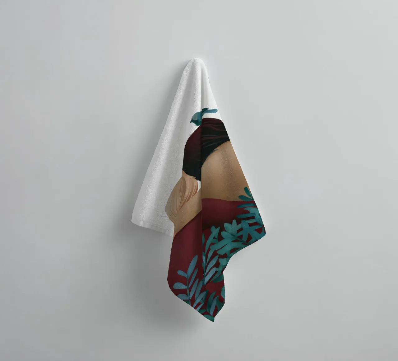 Sisters' Gentle Embrace towel by Sentinel Glow