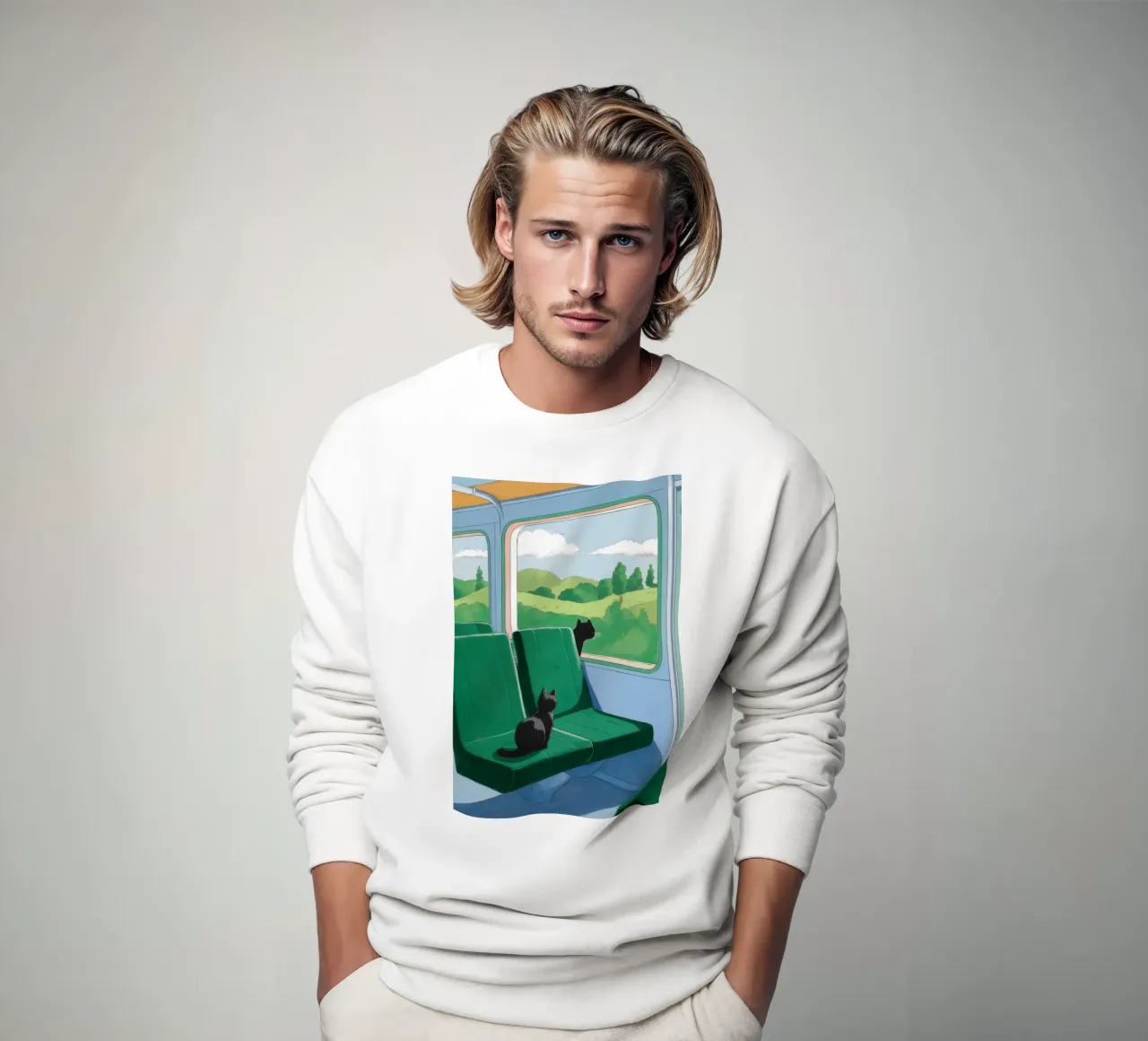 Train Window View sweatshirt by Pale Aura