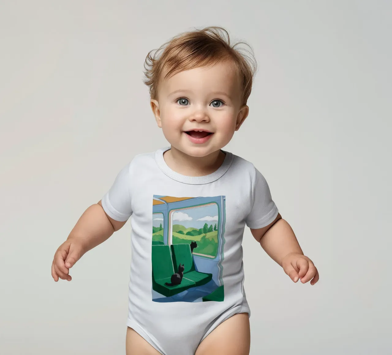 Vue de la fenêtre du train body bébé de Pale Aura