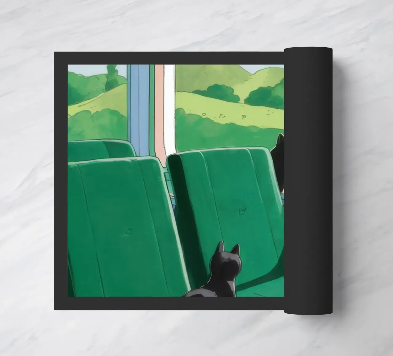 Zug Fensteransicht Fußmatte von Pale Aura