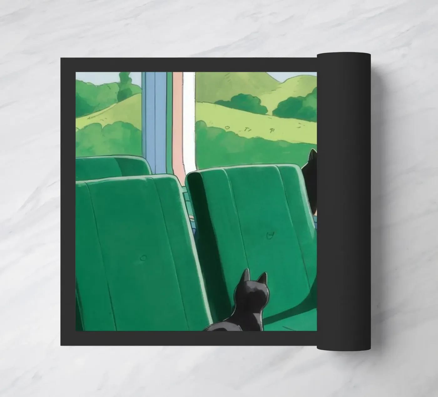 Train Window View doormat by Pale Aura