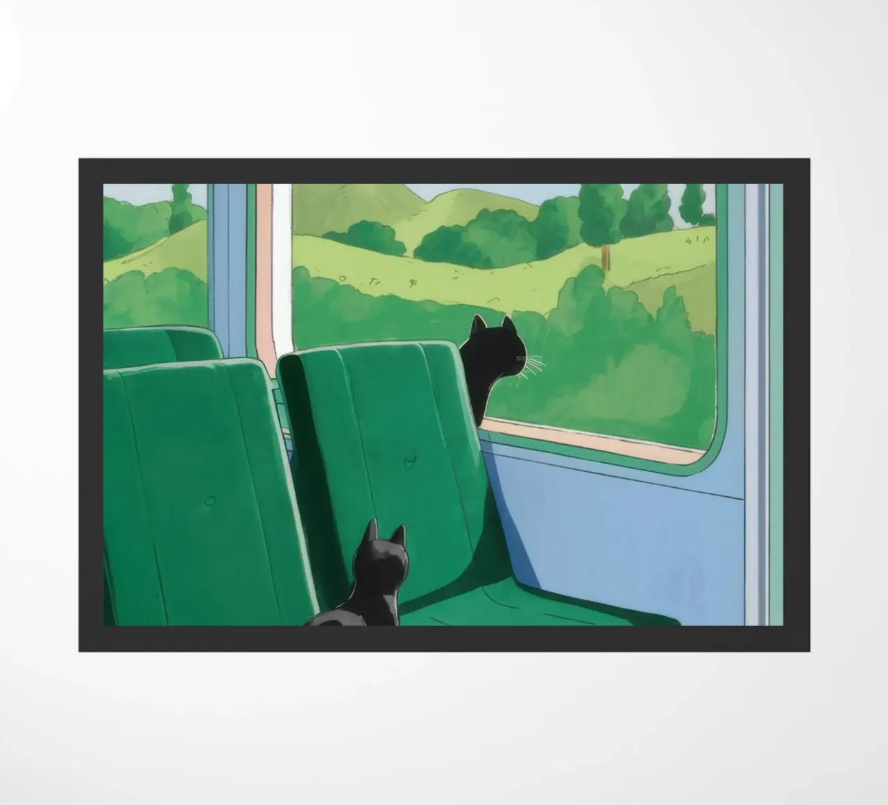 Zug Fensteransicht Fußmatte von Pale Aura