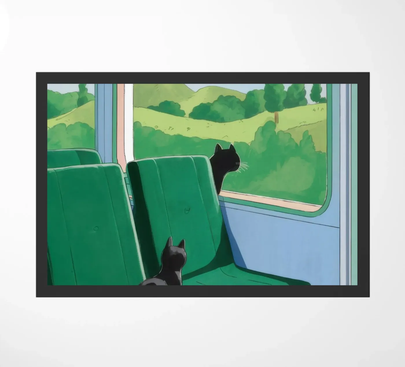 Train Window View doormat by Pale Aura