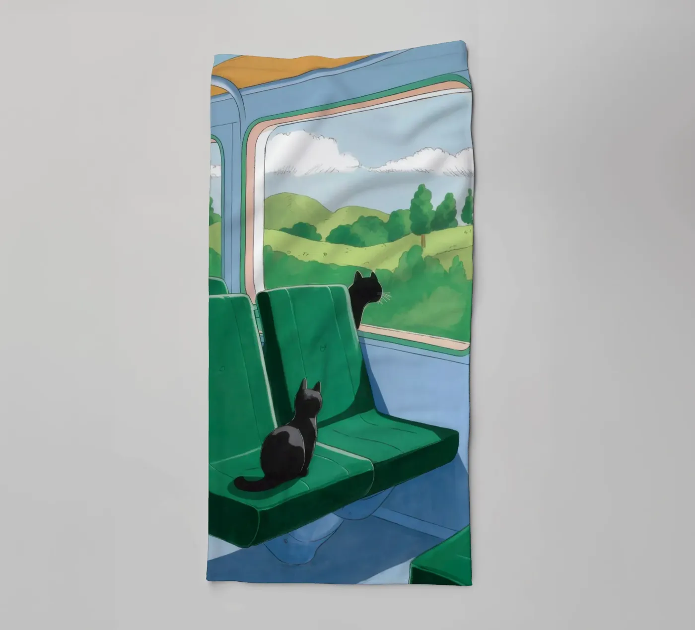Train Window View towel by Pale Aura
