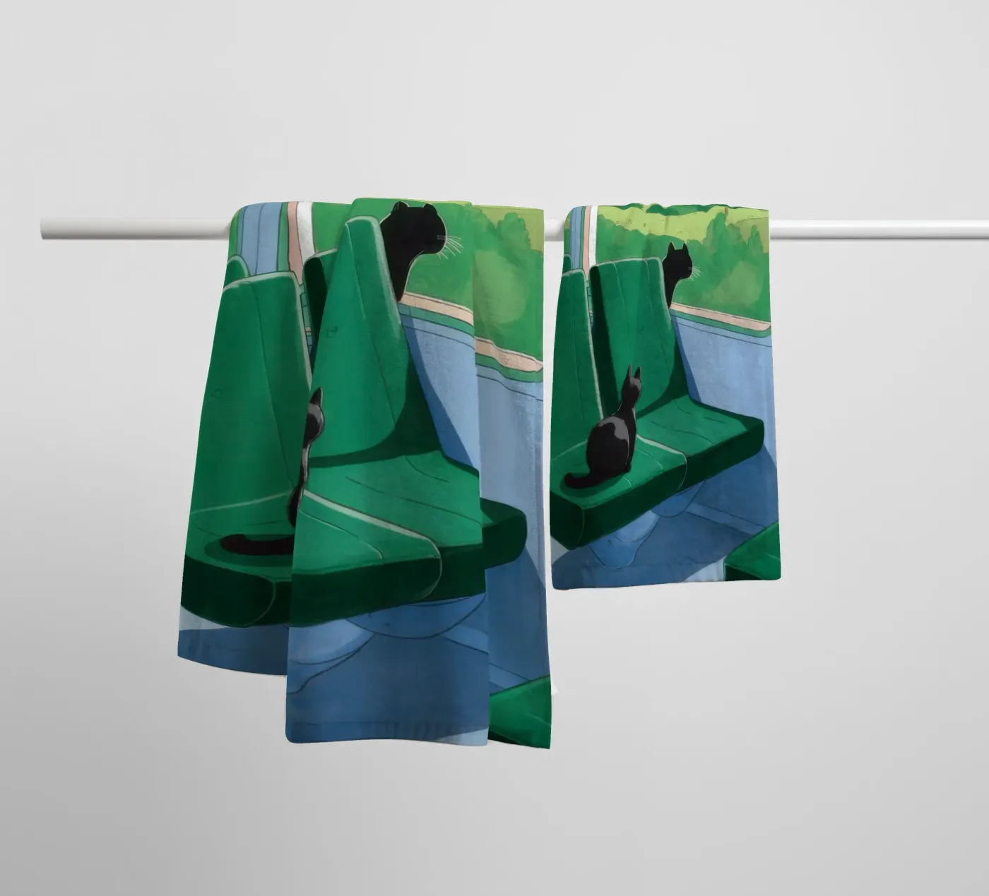 Train Window View towel by Pale Aura