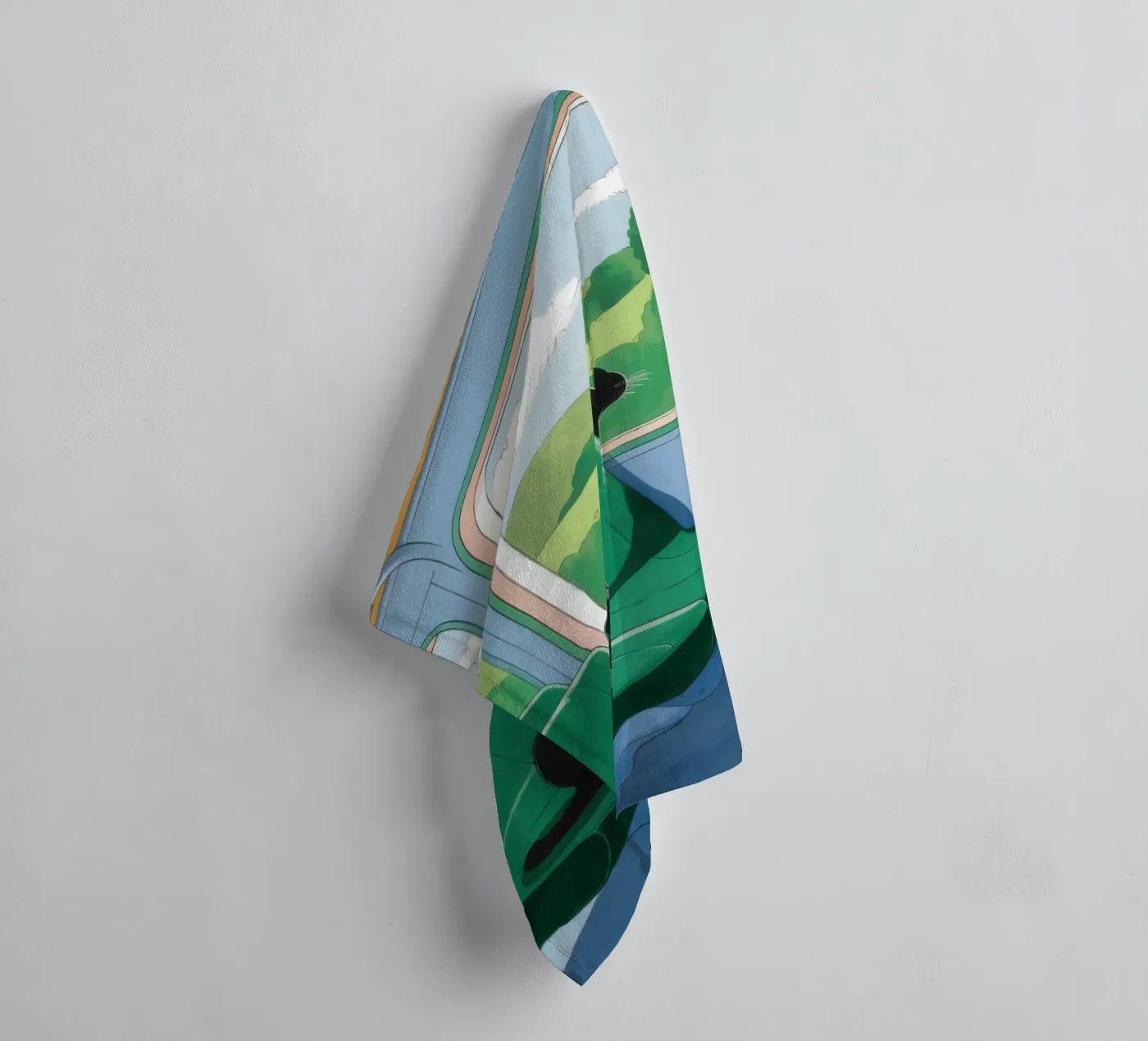 Train Window View towel by Pale Aura