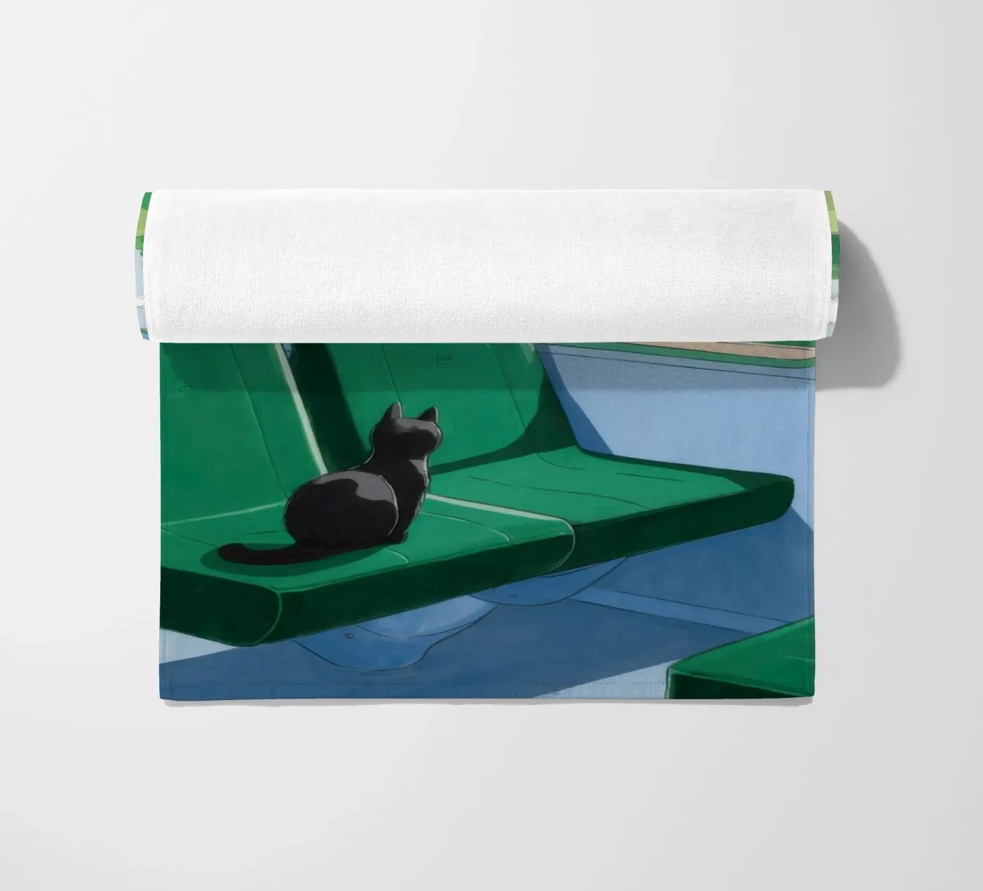Train Window View beach towel by Pale Aura
