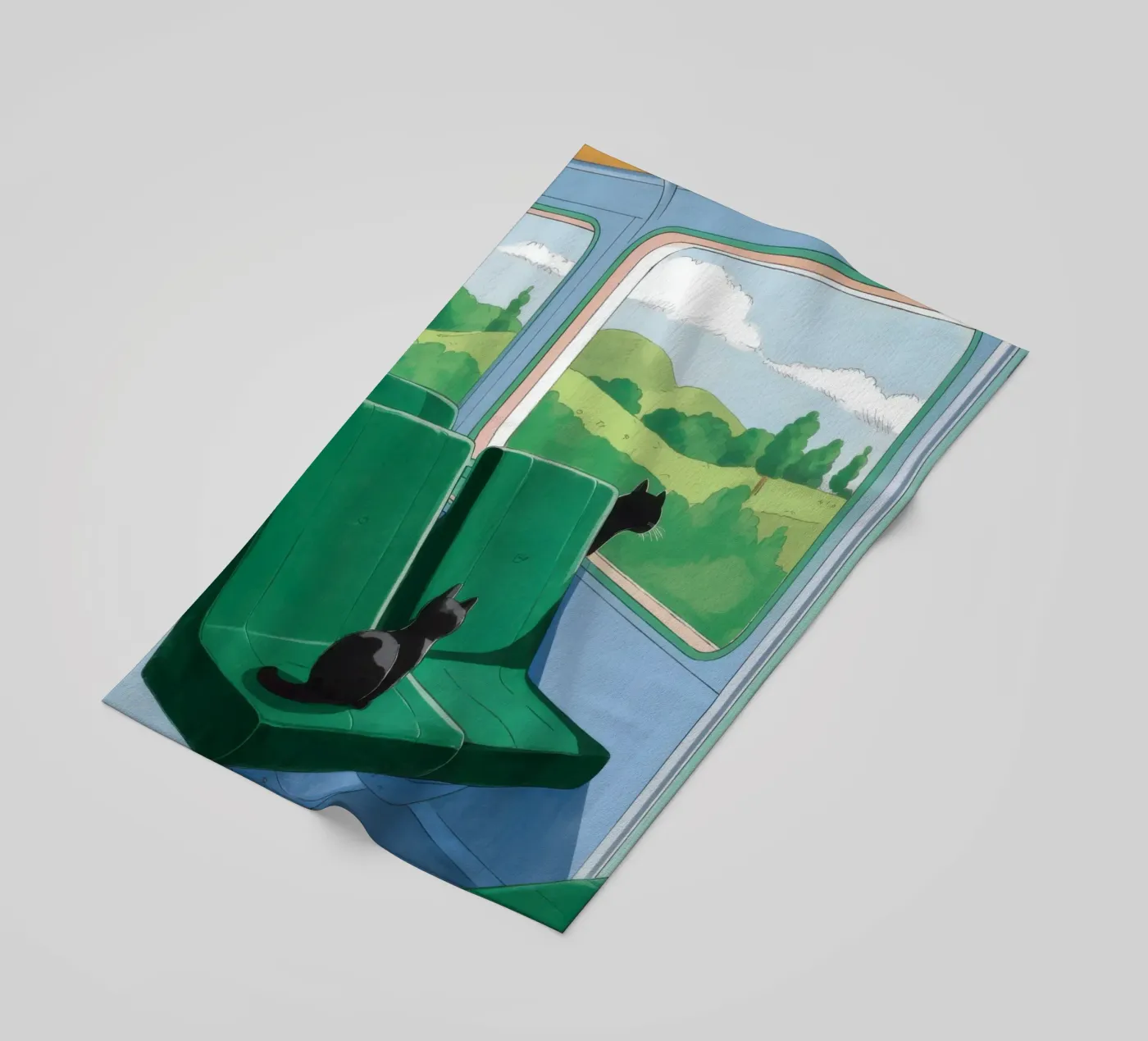 Train Window View beach towel by Pale Aura