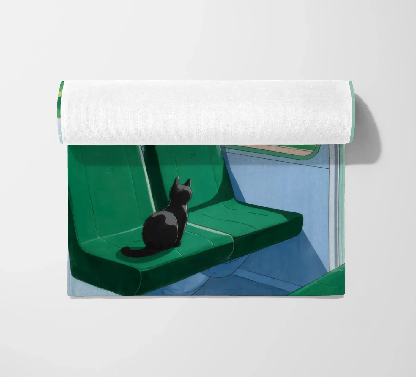 Train Window View beach towel by Pale Aura